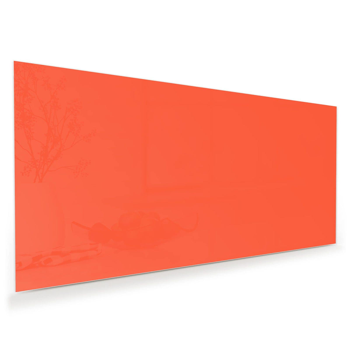 Einfarbige Fläche in leuchtendem Rotorange