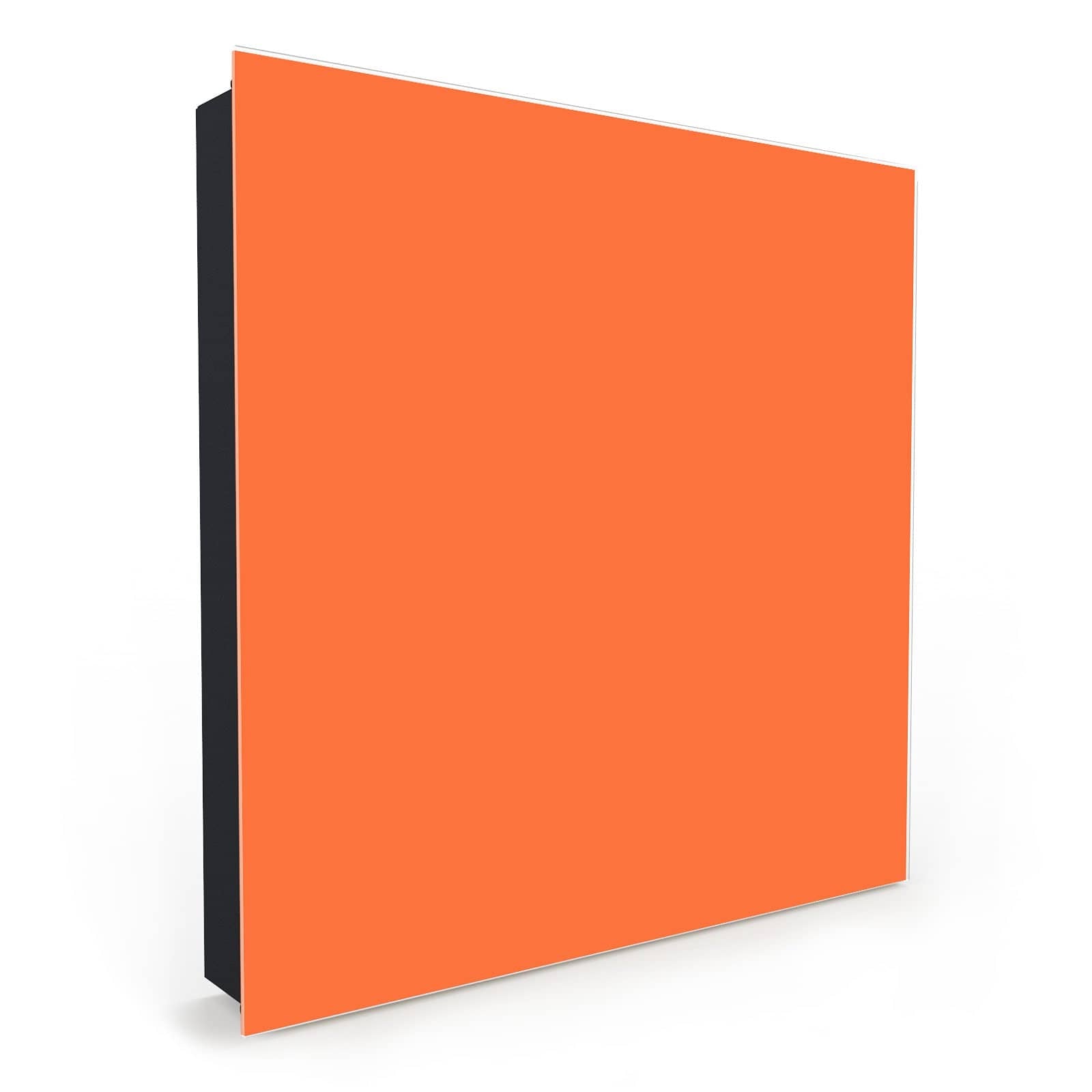 Kratzfeste keyless go schlüsselbox mit Motiv Dunkeloranger Hintergrund I in Seitenansicht mit Glasfront #türöffnung_Rechts