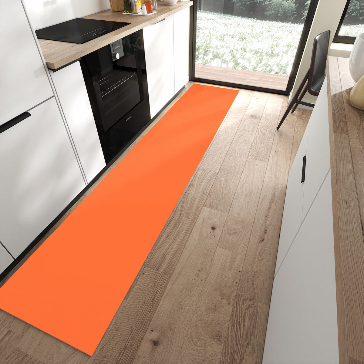 13 Größen – von 60 × 90 bis 80 × 300 cm – Küchenläufer - Mandarinorange