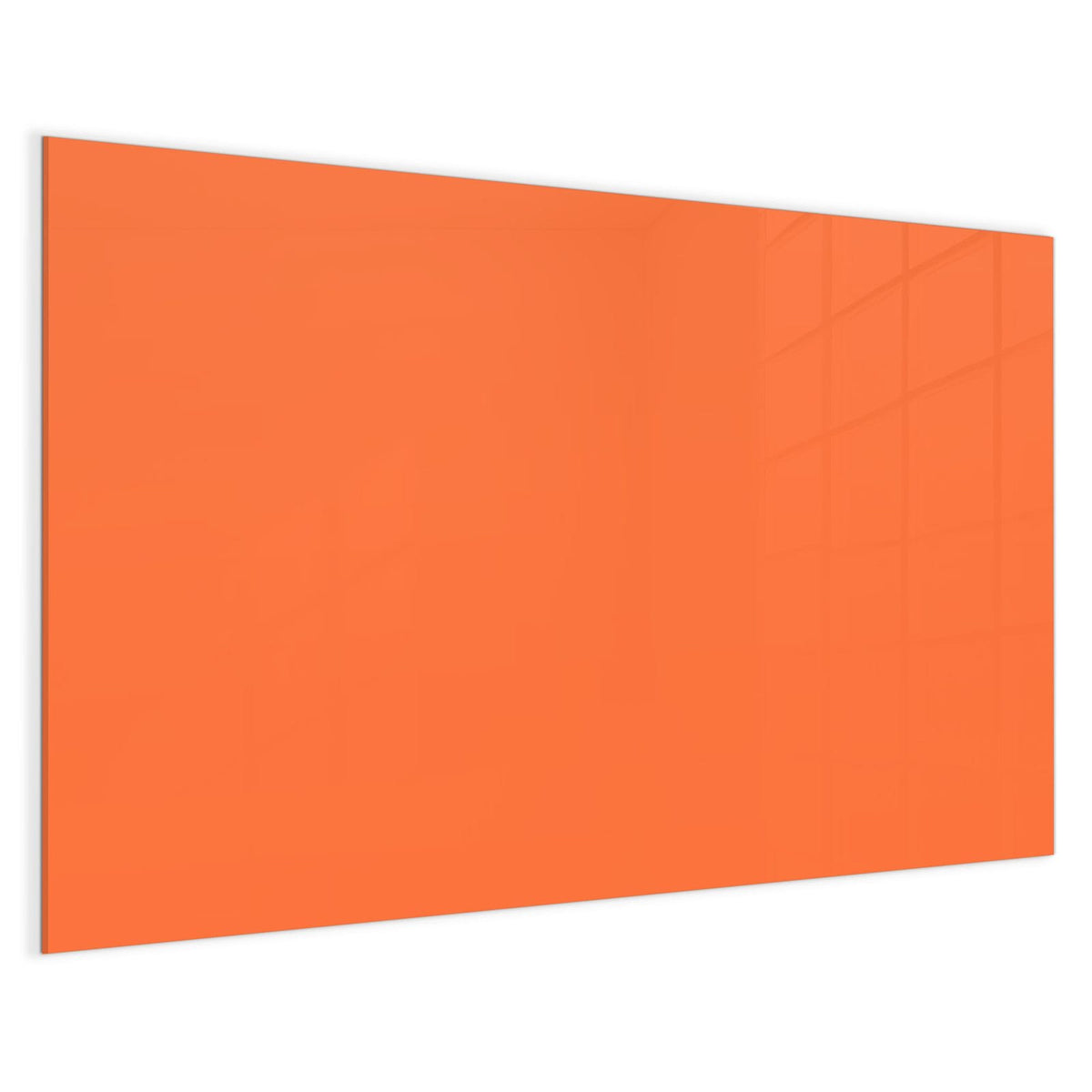 4 mm Glas statt lackiertem Blech – Magnettafel - Mandarinorange