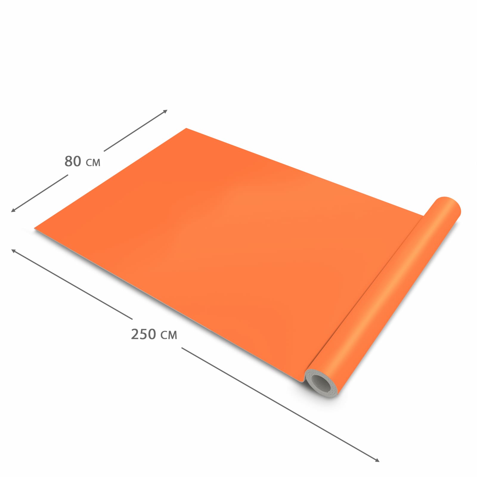 Rutschfester Küchenläufer mit Motiv Dunkeloranger Hintergrund II in der Grösse 90x180 cm für Trittkomfort