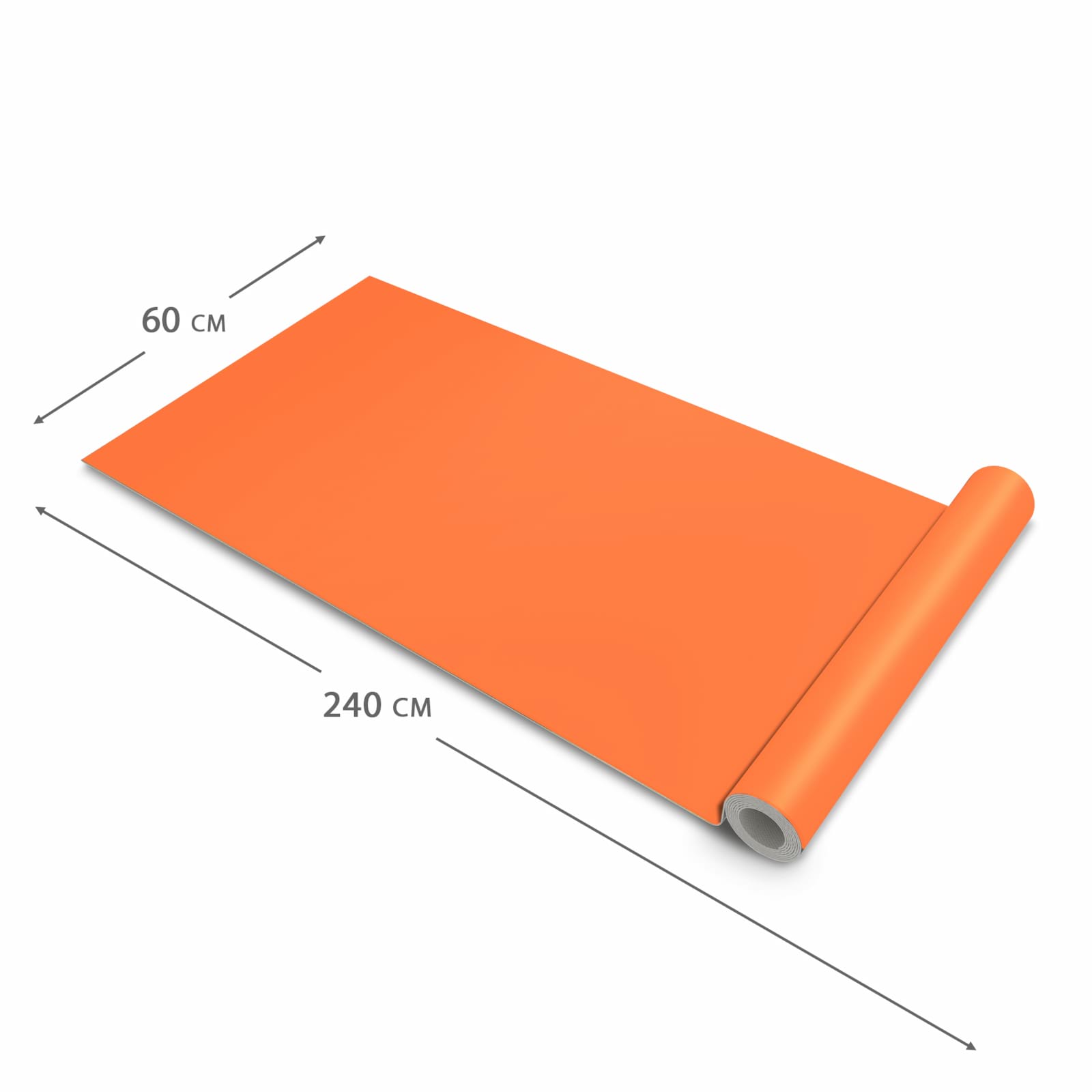 Rutschfester Küchenteppich mit Motiv Dunkeloranger Hintergrund II in der Grösse 80x300 cm für sicheres Aufbewahren
