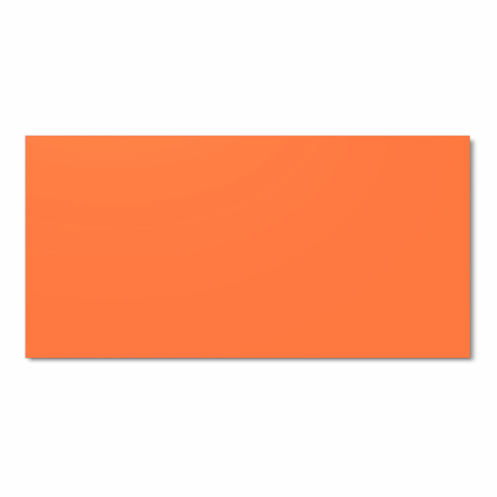 Komfortabler Küchenteppich mit Motiv Dunkeloranger Hintergrund II in Frontansicht für angenehmes Stehen