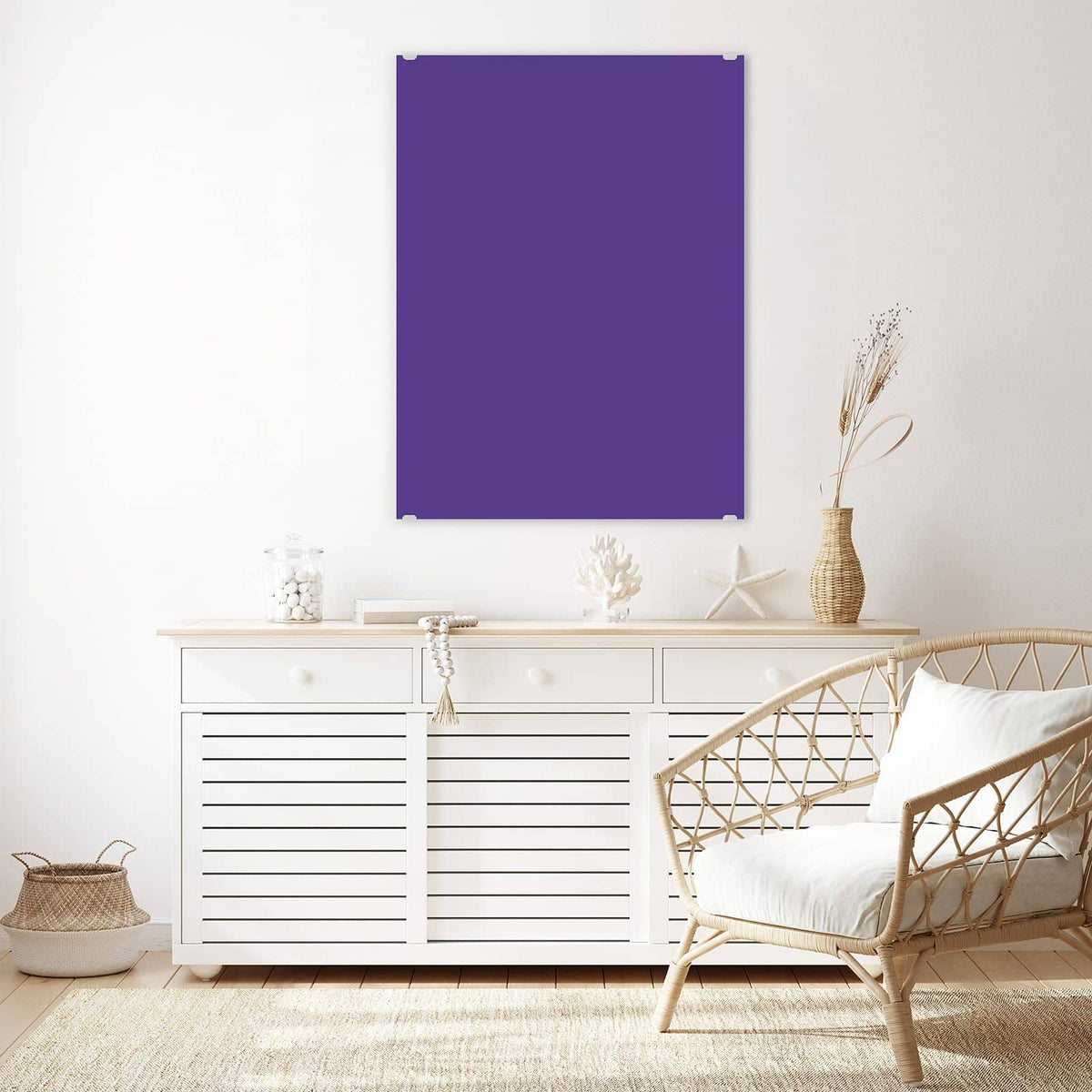 Aufhängung liegt bei – Motiv später wechselbar – Wandbild - Amethyst - Hochformat