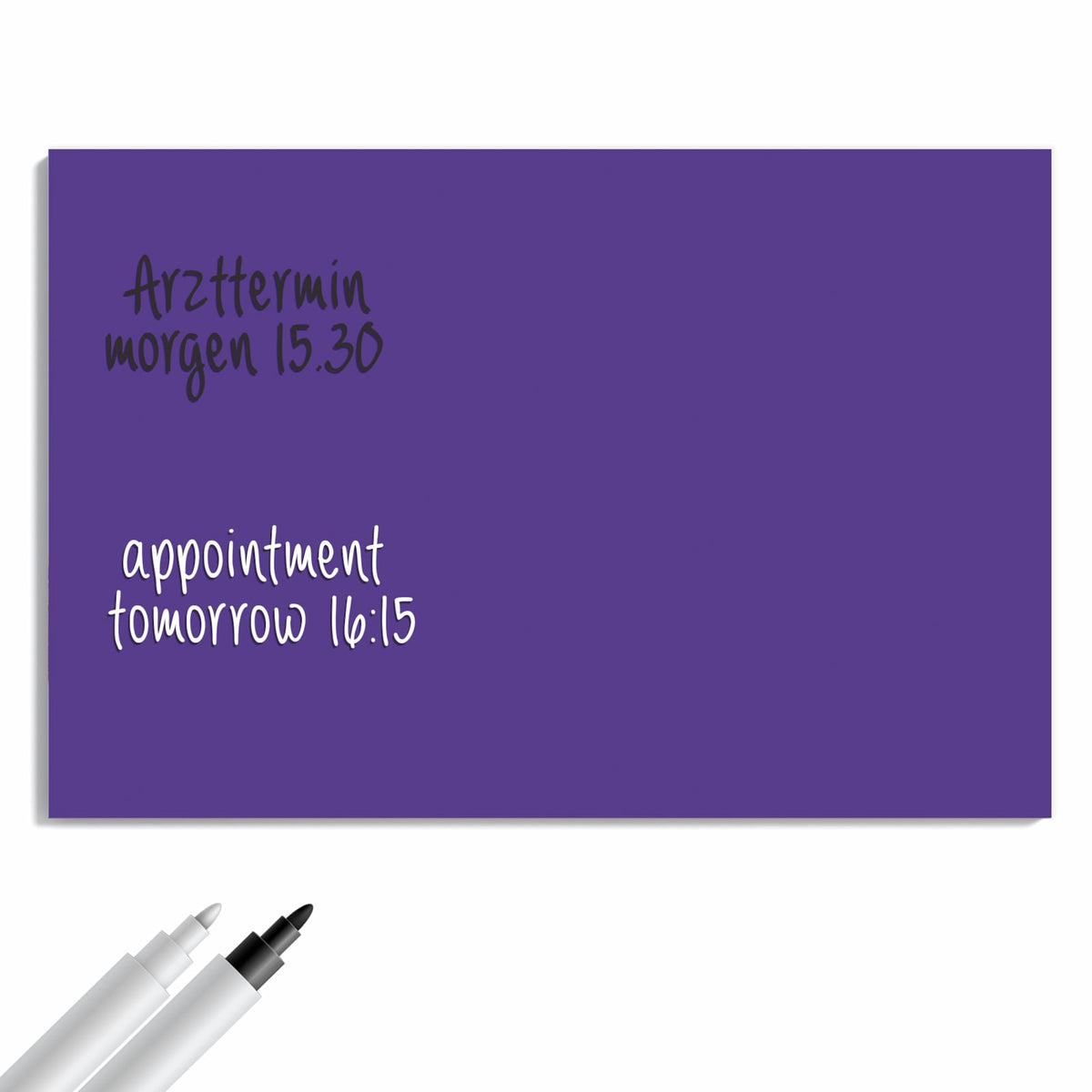 Beschreiben, abwischen, anheften – Metall Magnettafel - Amethyst