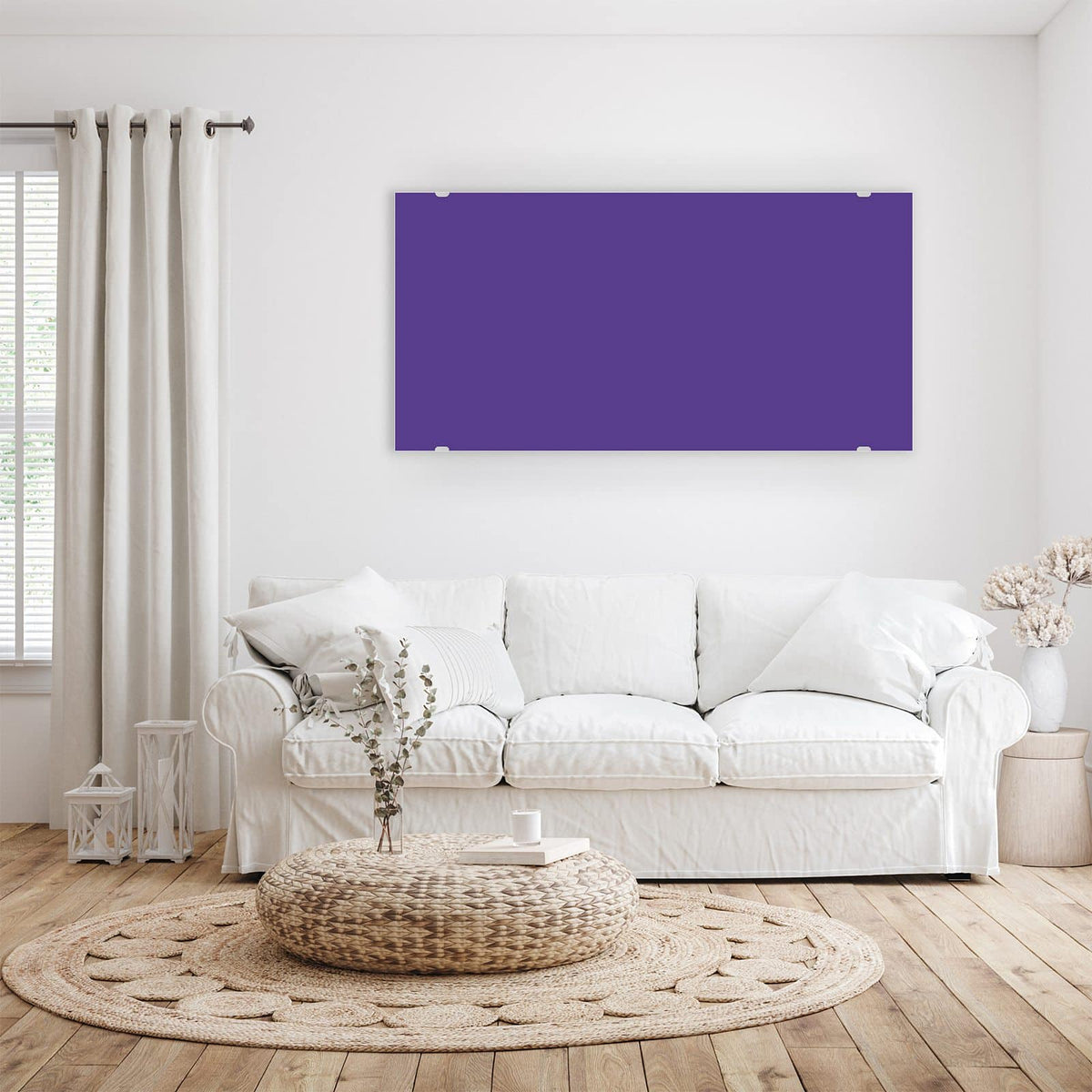 Wandbild - Amethyst - Querformat – Einfarbiges Lila in reiner Fläche