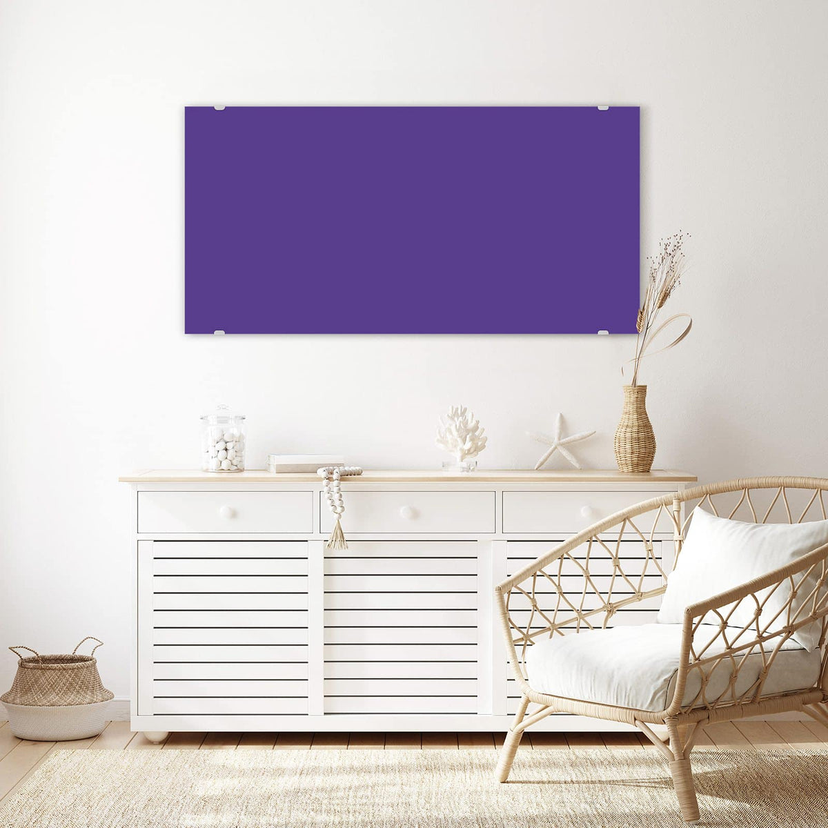 Echtglas, 4 mm – kein Acryl, keine Folie – Wandbild - Amethyst - Querformat