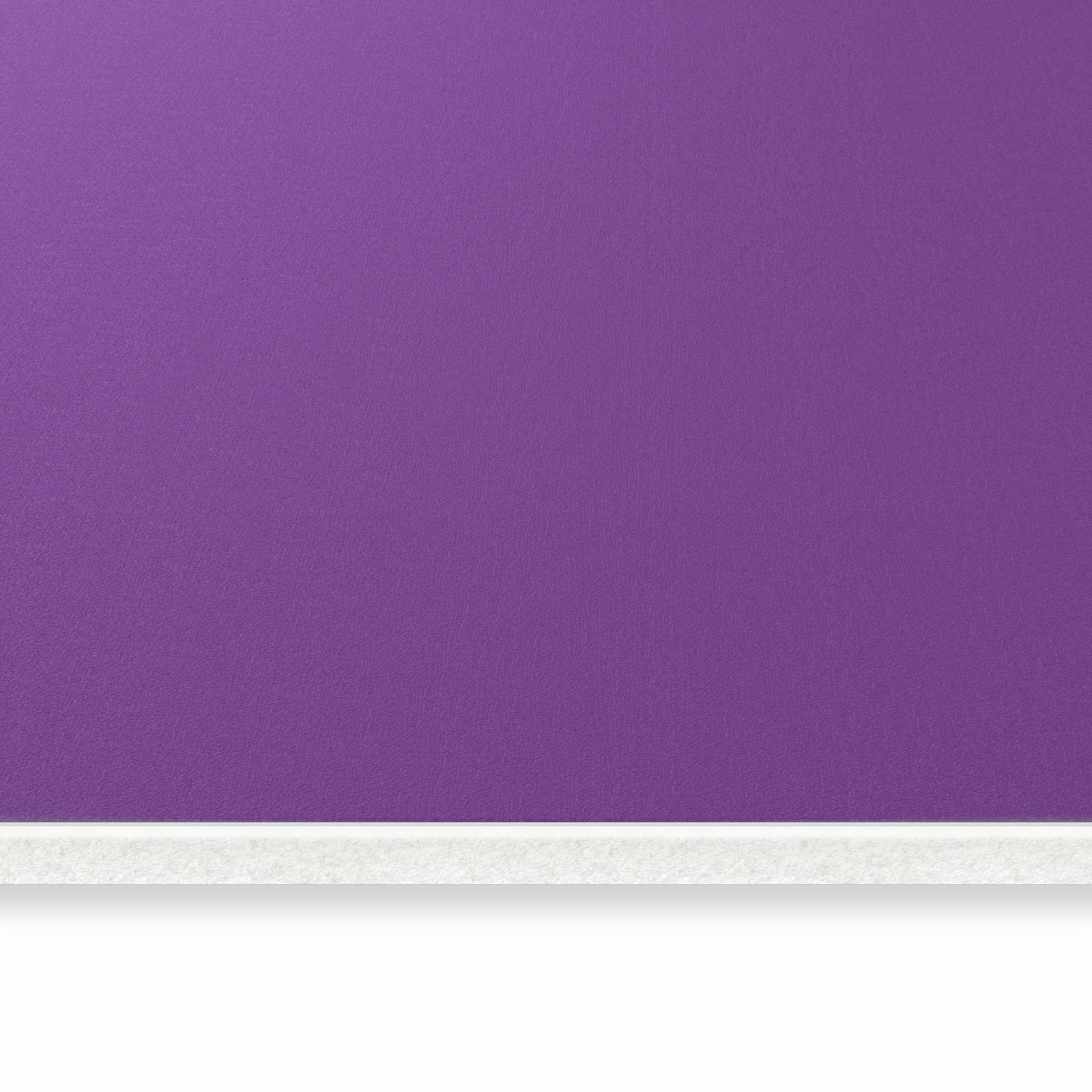 Hygienischer waschbarer Küchenteppich mit Motiv Lila Hintergrund II in seitlicher Ansicht