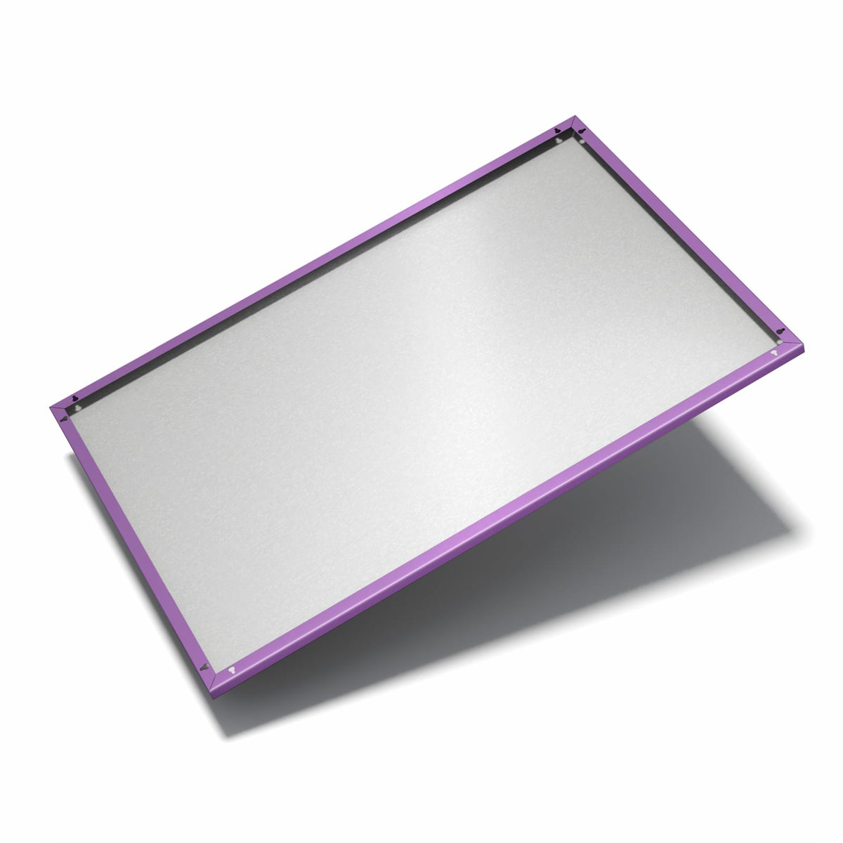 Nur 7 mm – liegt eng an der Wand – Metall Magnettafel - Pflaumenlila