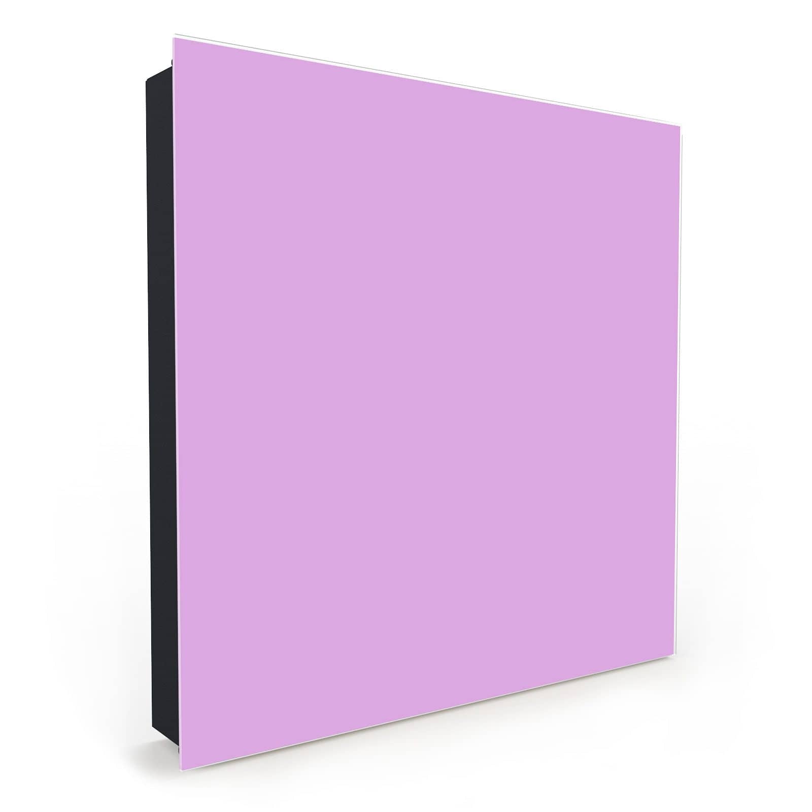 Pflegeleichter Schlüsselkasten mit Motiv Violetter Hintergrund II in Seitenansicht mit Glasfront #türöffnung_Links