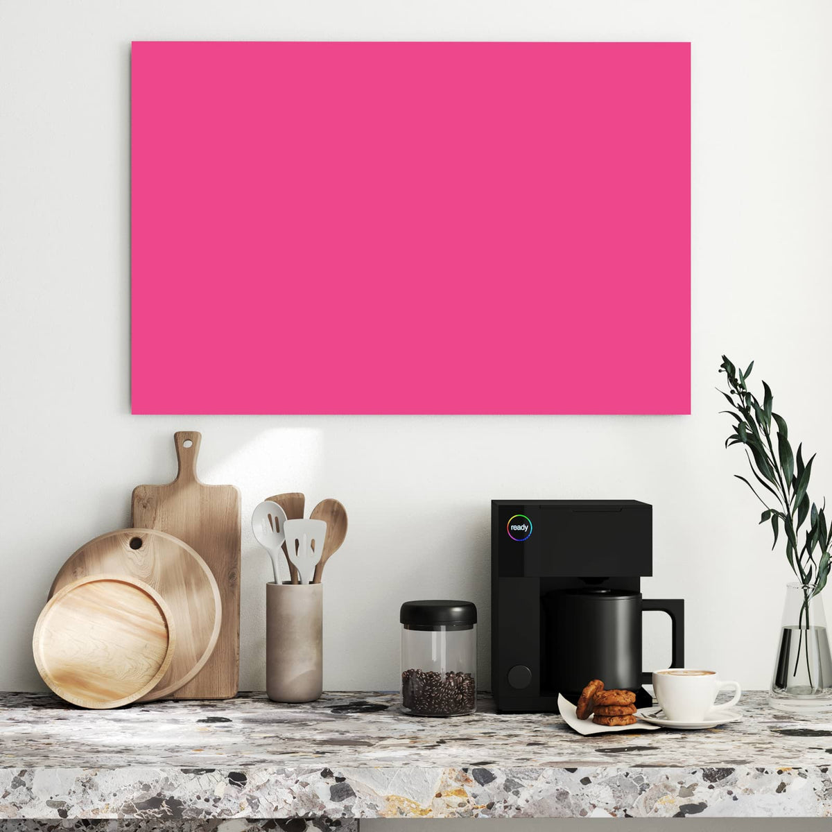 Einfarbige Fläche in kräftigem Pink
