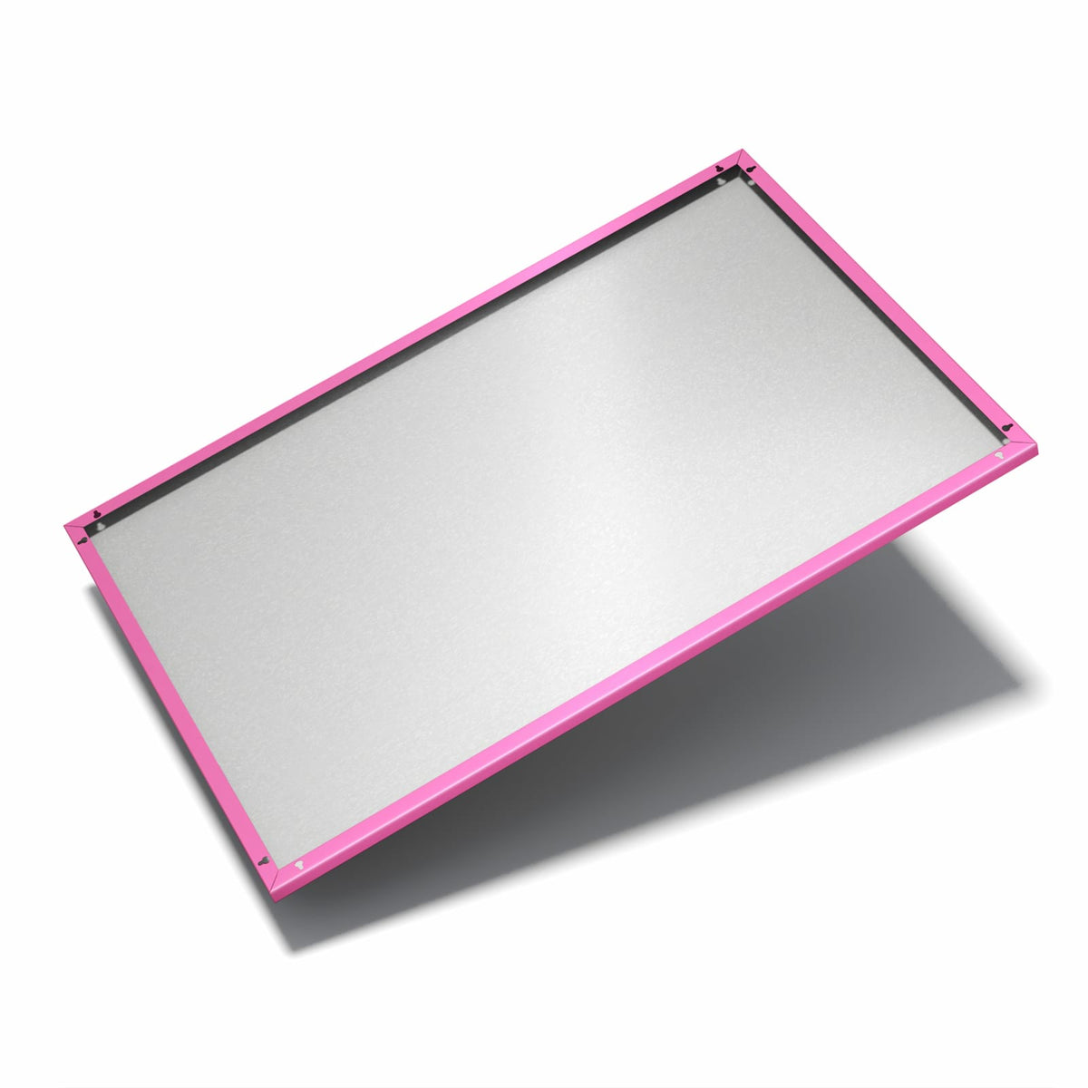 Nur 7 mm – liegt eng an der Wand – Metall Magnettafel - Pinker Hintergrund