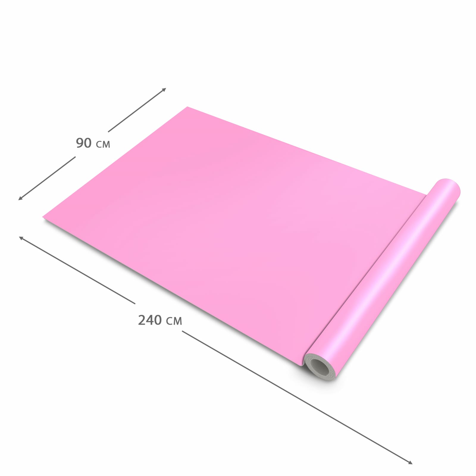 Rutschfester dünner Teppich mit Motiv Rosa Hintergrund in der Grösse 80x250 cm, einfach zu reinigen