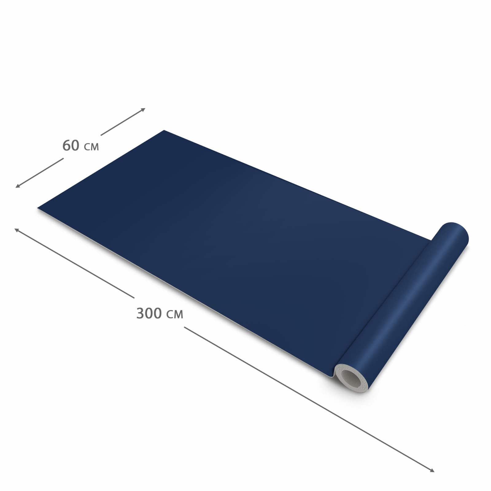 Bodenschonender Küchenteppich mit Motiv Marineblauer Hintergrund I in der Grösse 80x200 cm