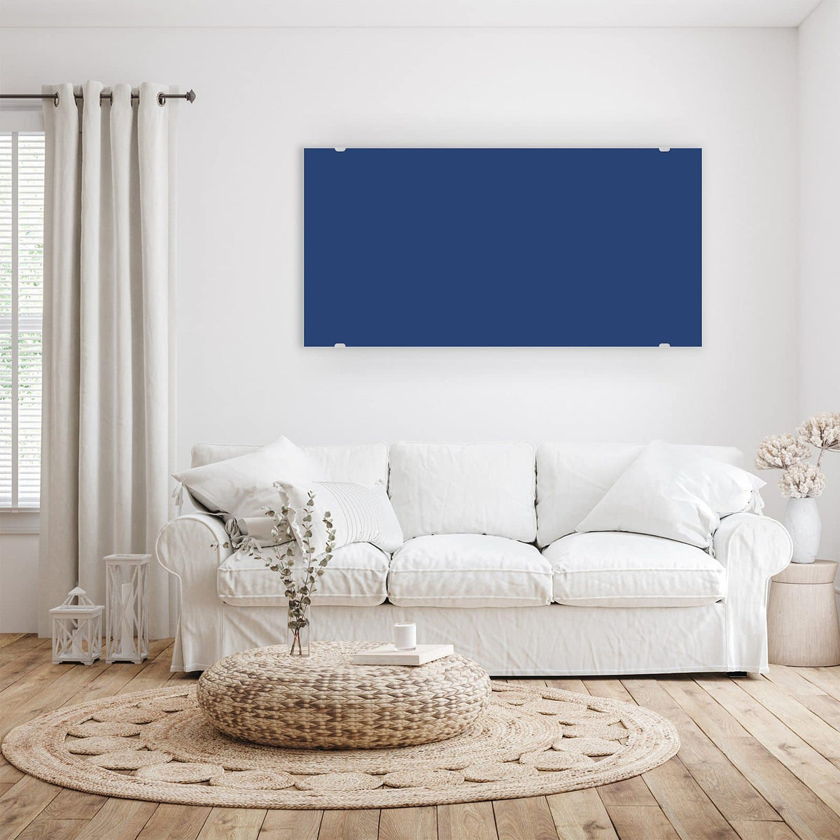 Wandbild - Jeansblau - Querformat – Sattes Marineblau in reiner Form