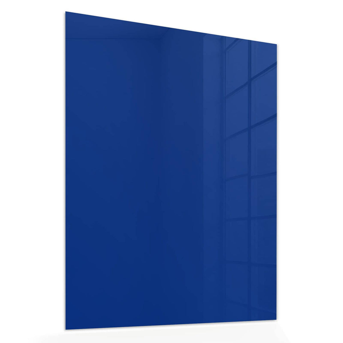 Echtglas, 4 mm – kein Acryl, keine Folie – Wandbild - Tintenblau - Hochformat