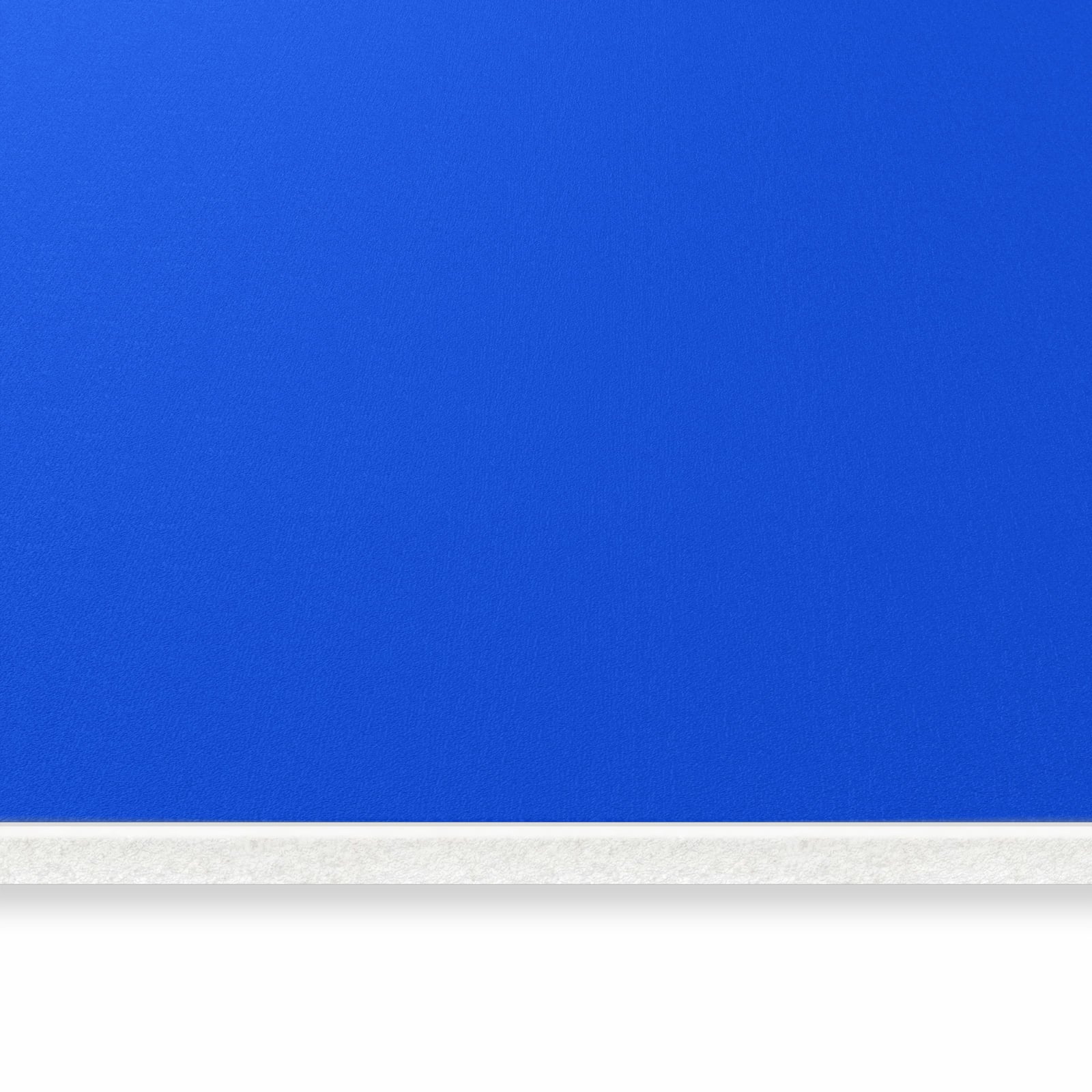 Fleckenresistenter rutschfester Läufer mit Motiv Königsblauer Hintergrund III in seitlicher Ansicht