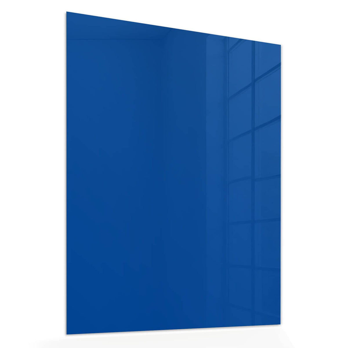 Echtglas, 4 mm – kein Acryl, keine Folie – Wandbild - Saphirblau - Hochformat