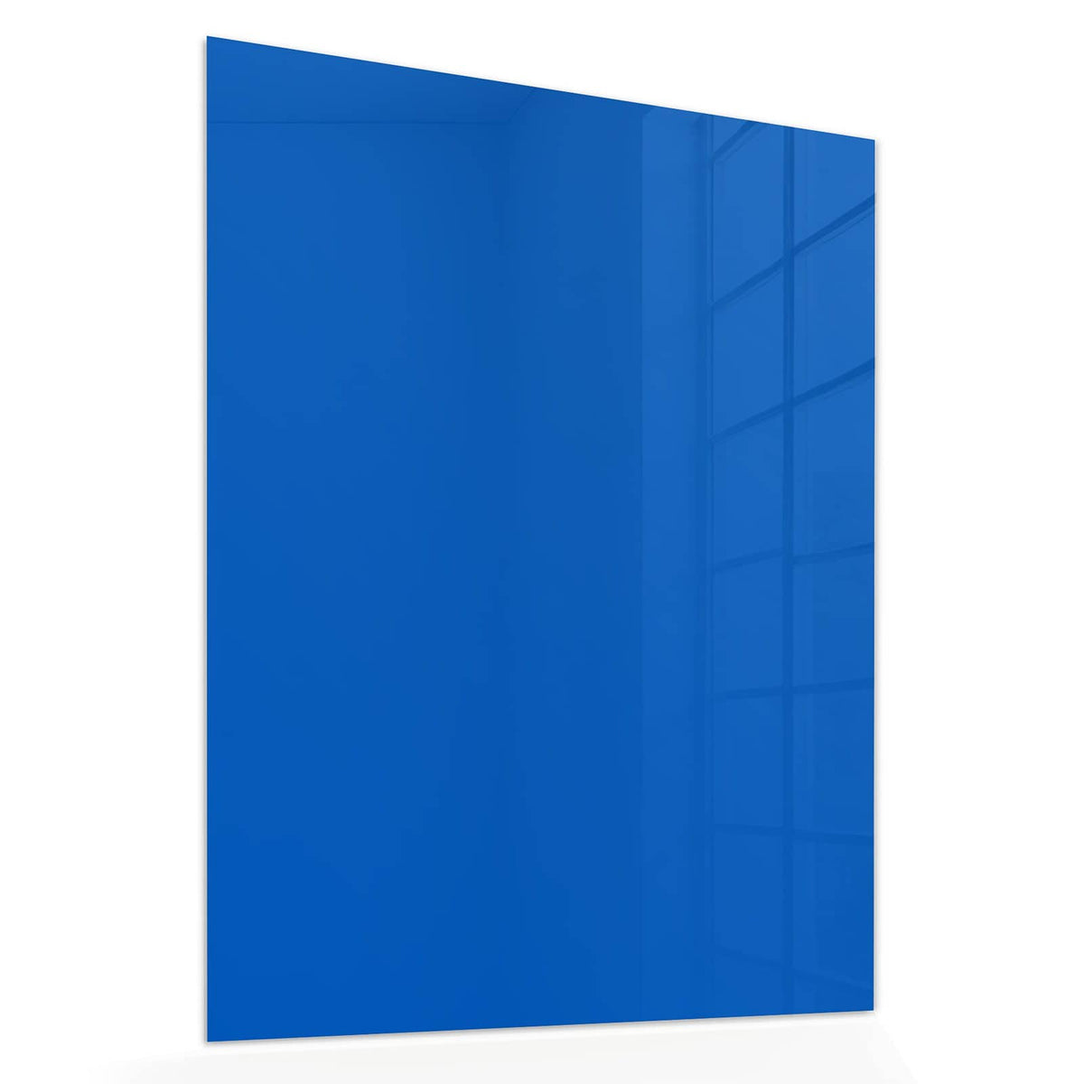 Echtglas, 4 mm – kein Acryl, keine Folie – Wandbild - Kobaltblau - Hochformat