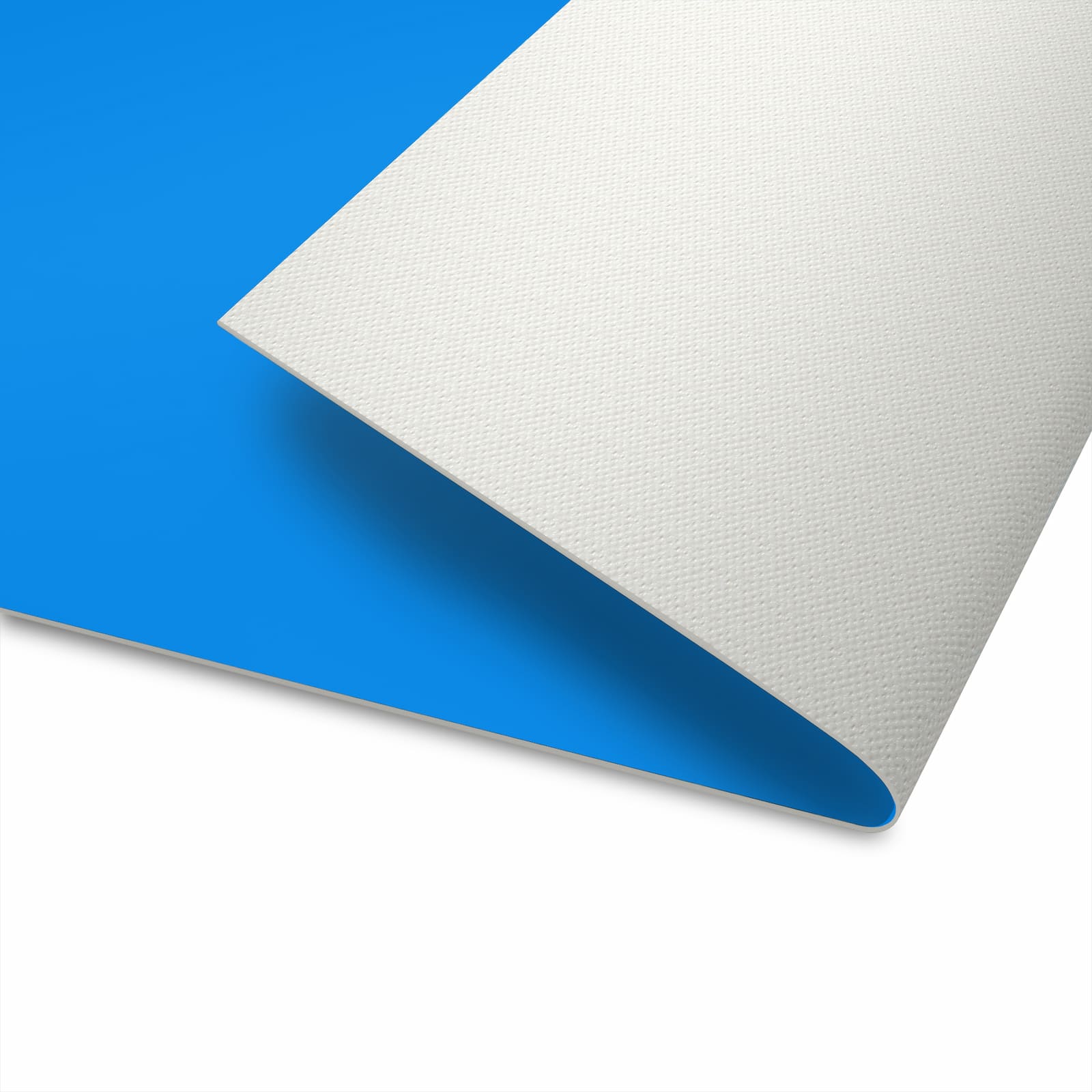 Flacher Küchenteppich mit Motiv Hellblauer Hintergrund I in der Unterseite