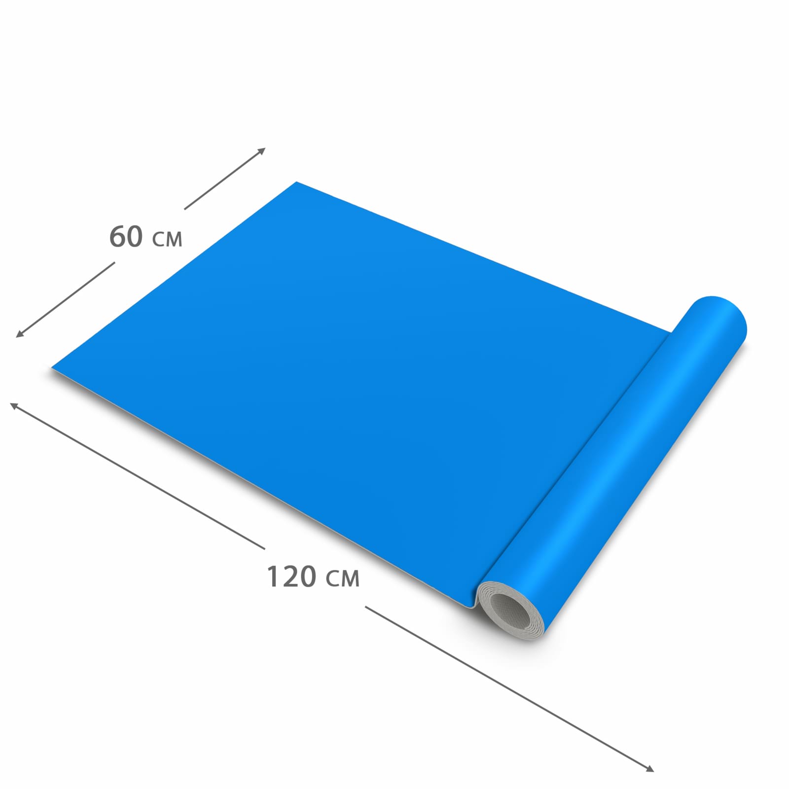 Waschbarer Küchenläufer mit Motiv Hellblauer Hintergrund I in der Grösse 60x240 cm