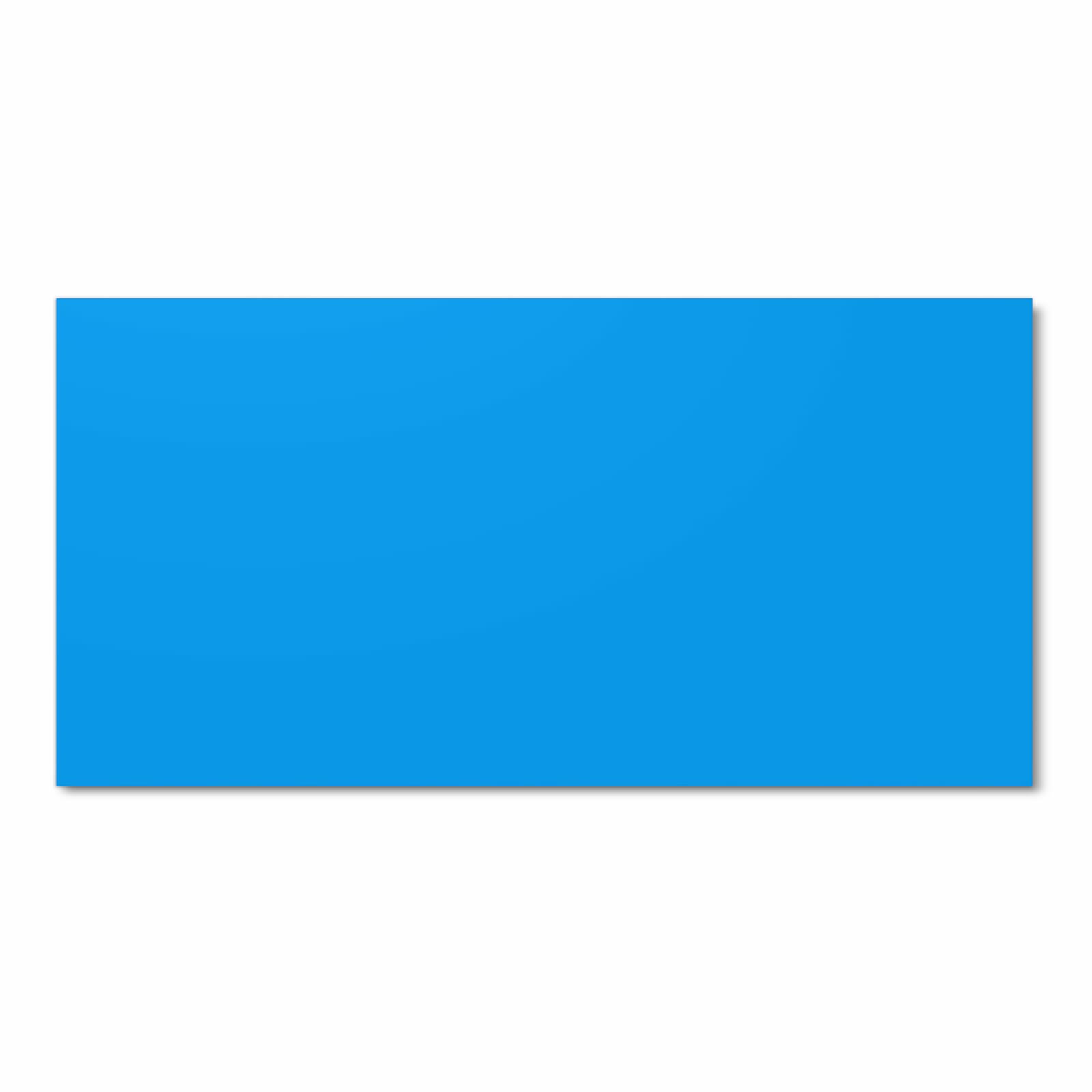 Flacher Küchenteppich mit Motiv Hellblauer Hintergrund II in Frontansicht