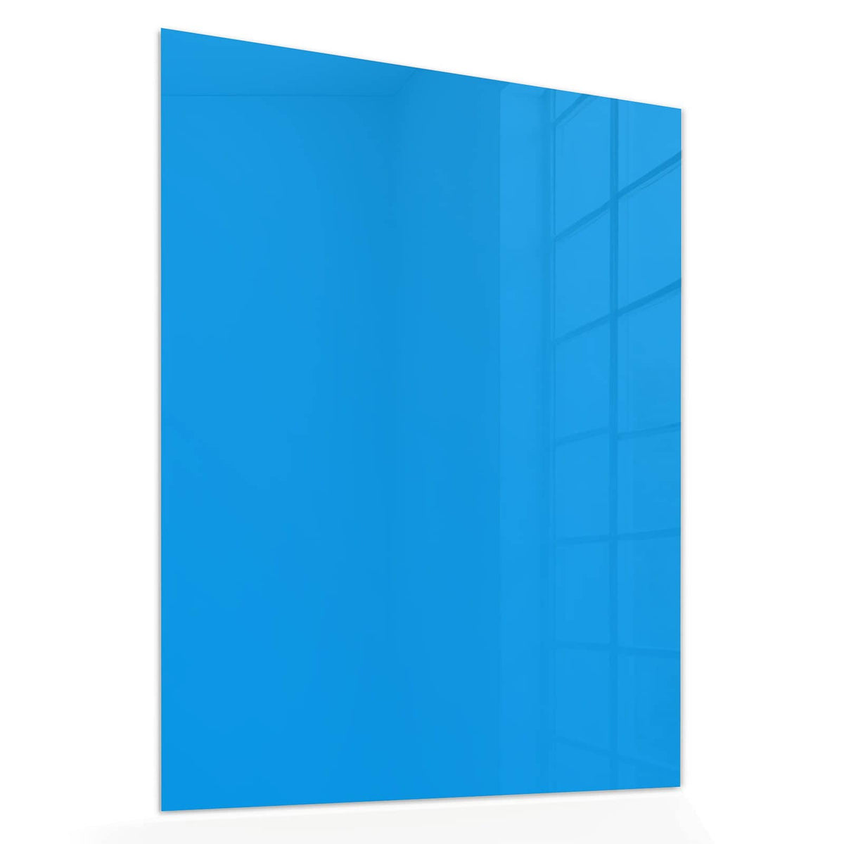 Echtglas, 4 mm – kein Acryl, keine Folie – Wandbild - Wasserblau - Hochformat