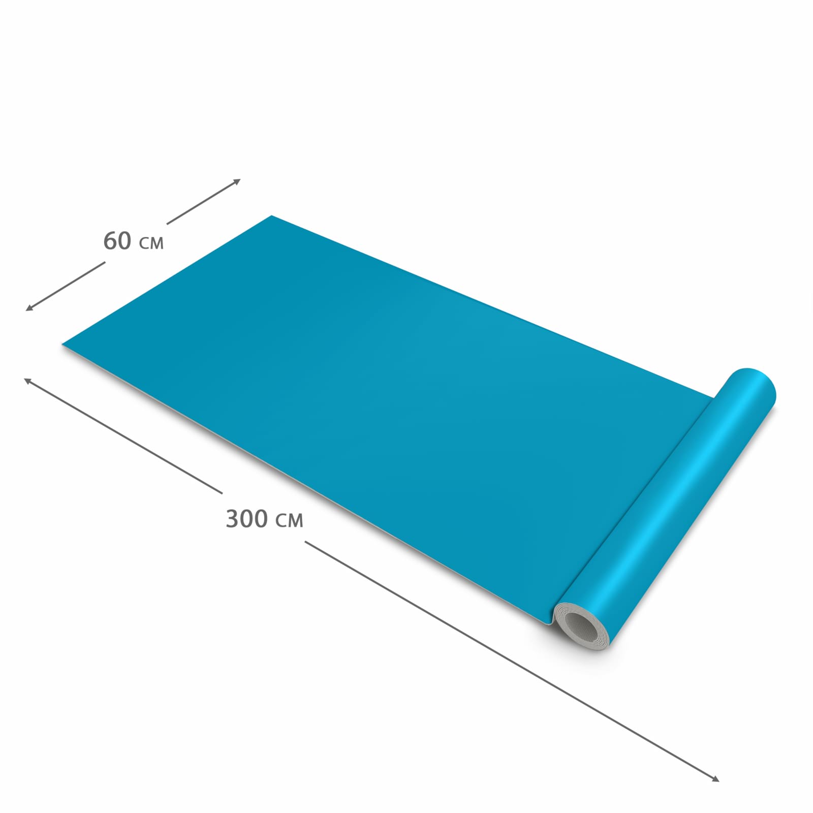 Geruchsneutraler großer Küchenteppich mit Motiv Türkiser Hintergrund I in der Größe 60x150 cm