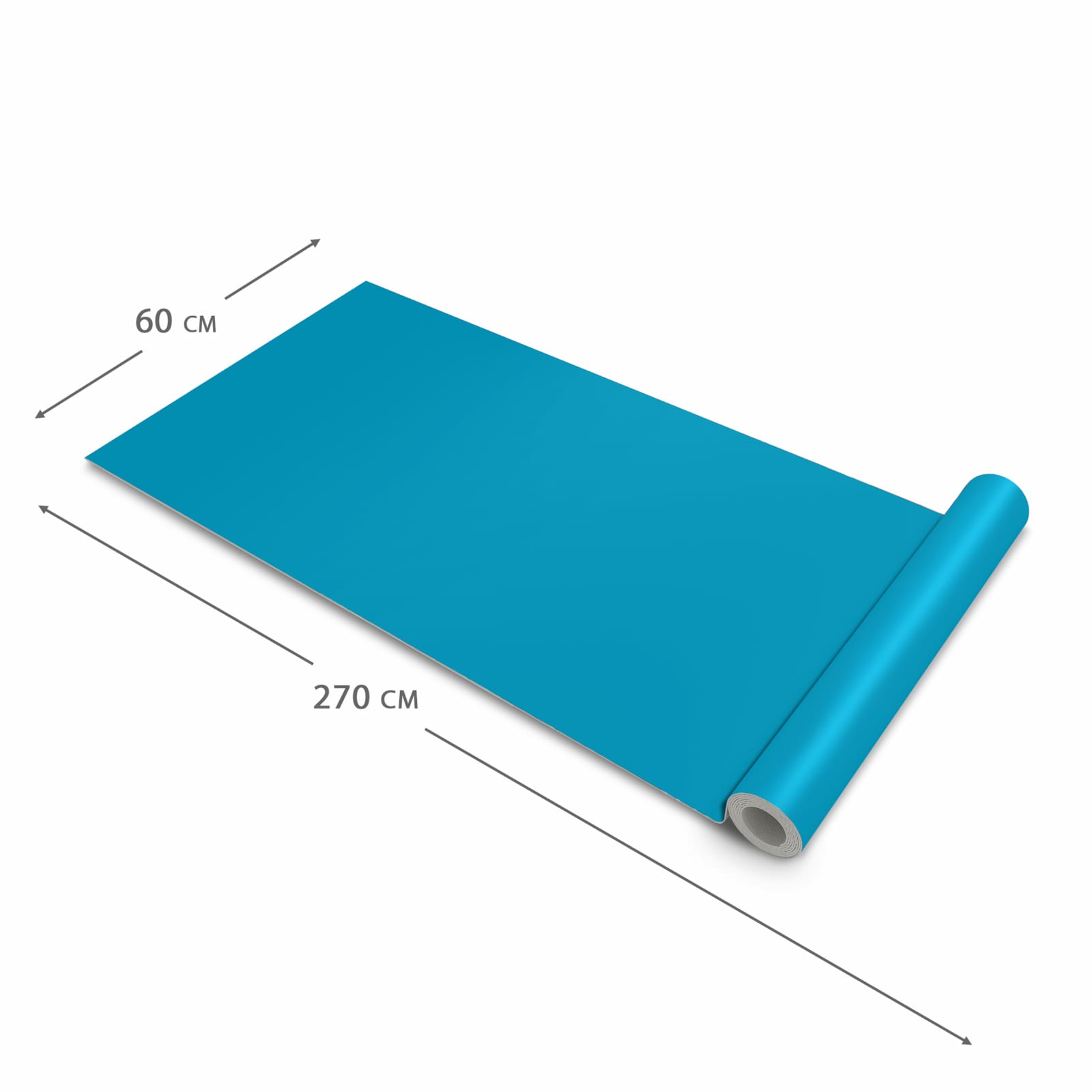 Schmutzabweisender waschbarer Küchenteppich mit Motiv Türkiser Hintergrund I in der Grösse 60x150 cm