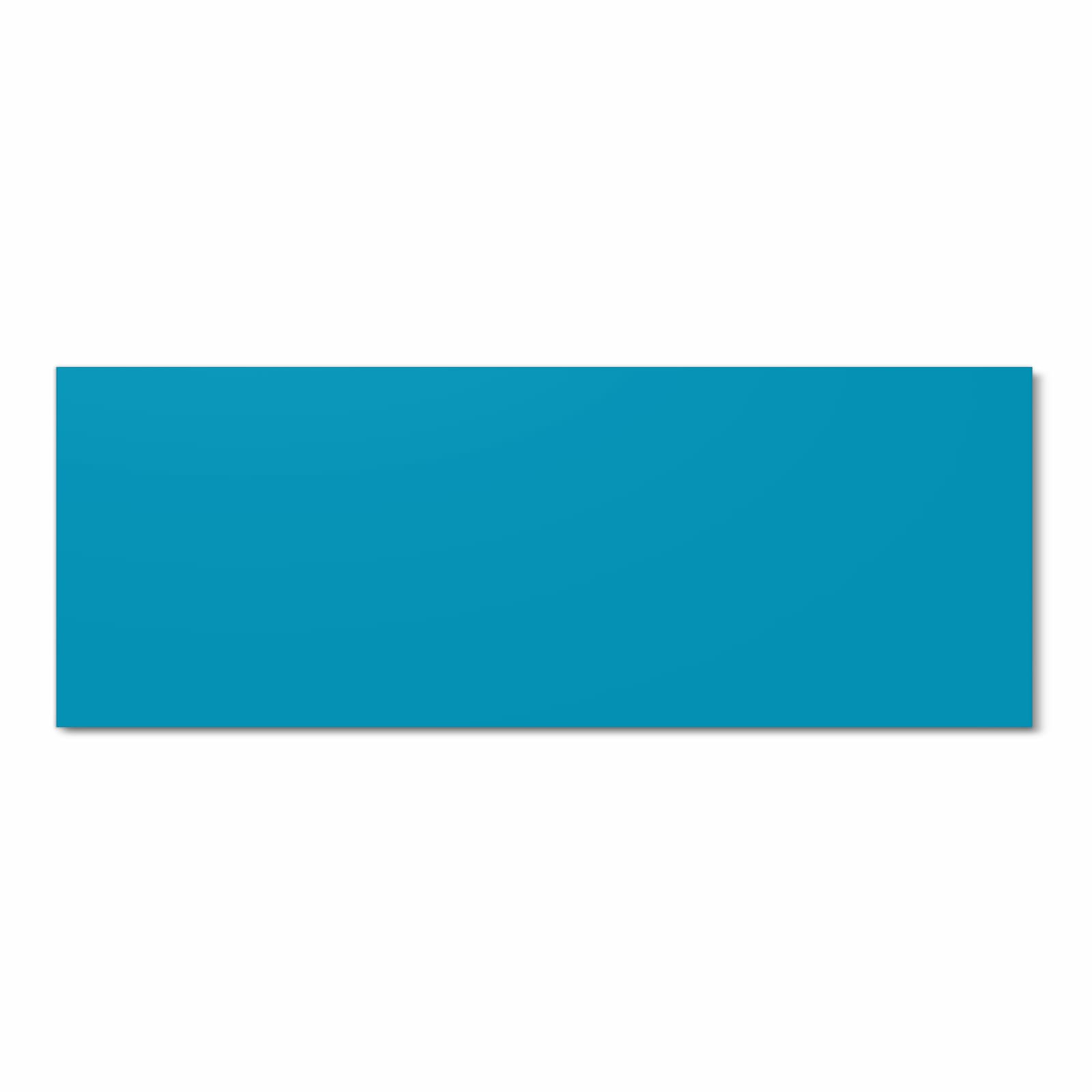 Formstabiler abwaschbarer Küchenteppich mit Motiv Türkiser Hintergrund I in Frontansicht