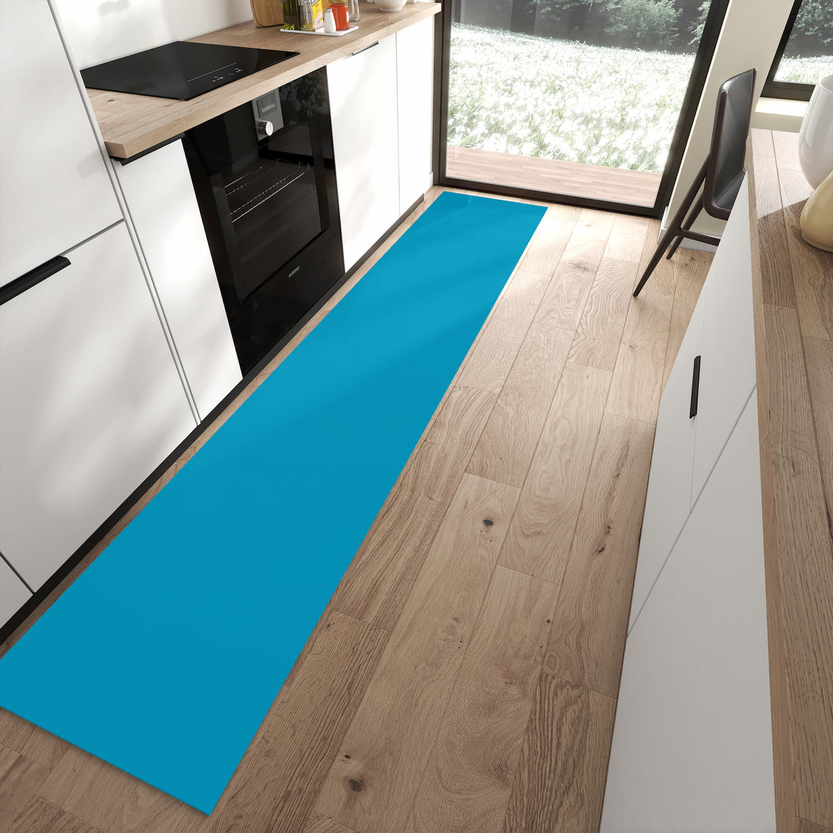 13 Größen – von 60 × 90 bis 80 × 300 cm – Küchenläufer - Petrolblau