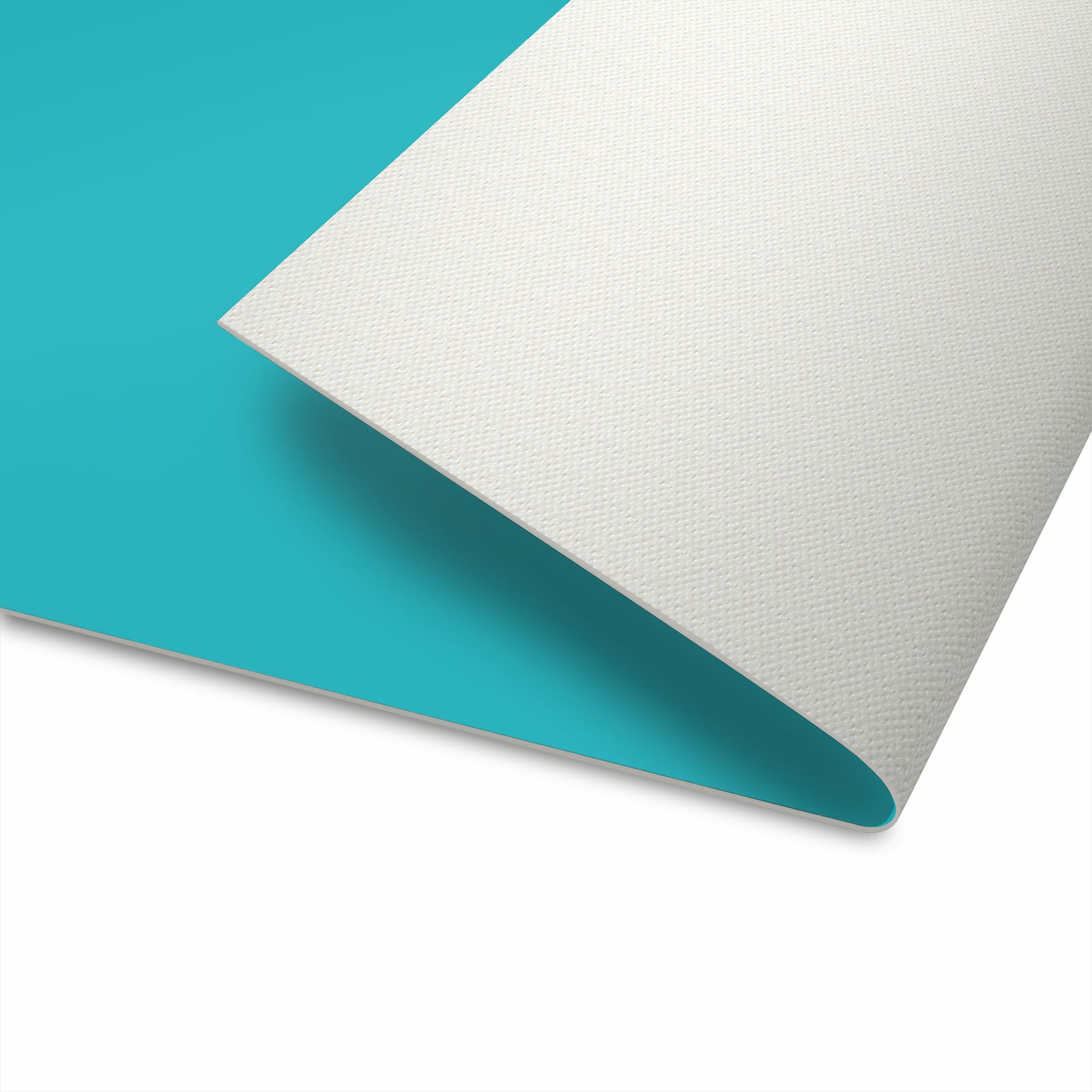 Fleckenresistenter abwaschbarer Küchenteppich mit Motiv Türkiser Hintergrund II in der Unterseite