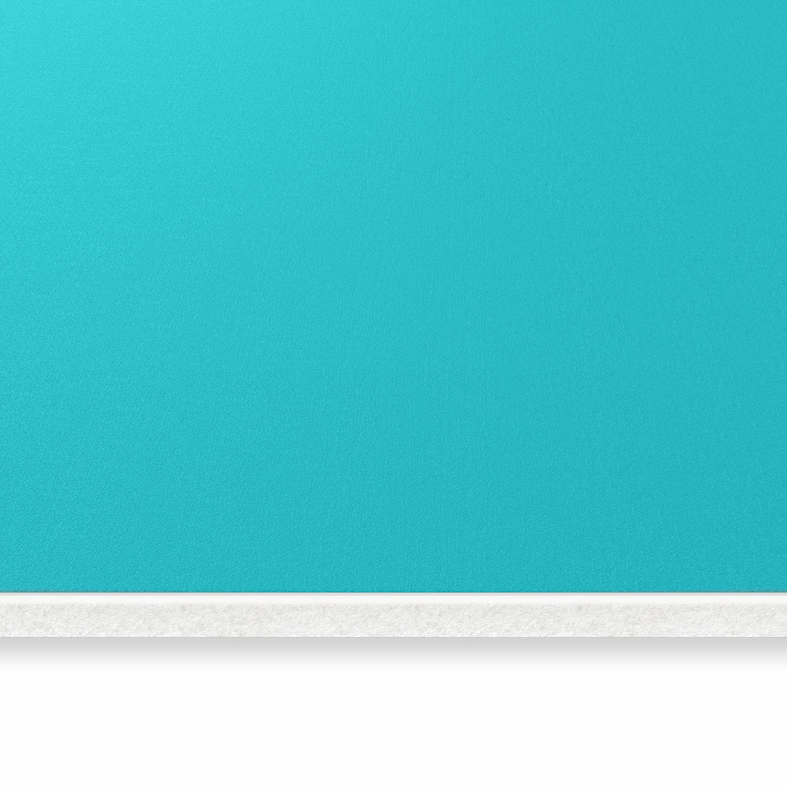 Bodenschonender Küchenläufer mit Motiv Türkiser Hintergrund II in seitlicher Ansicht