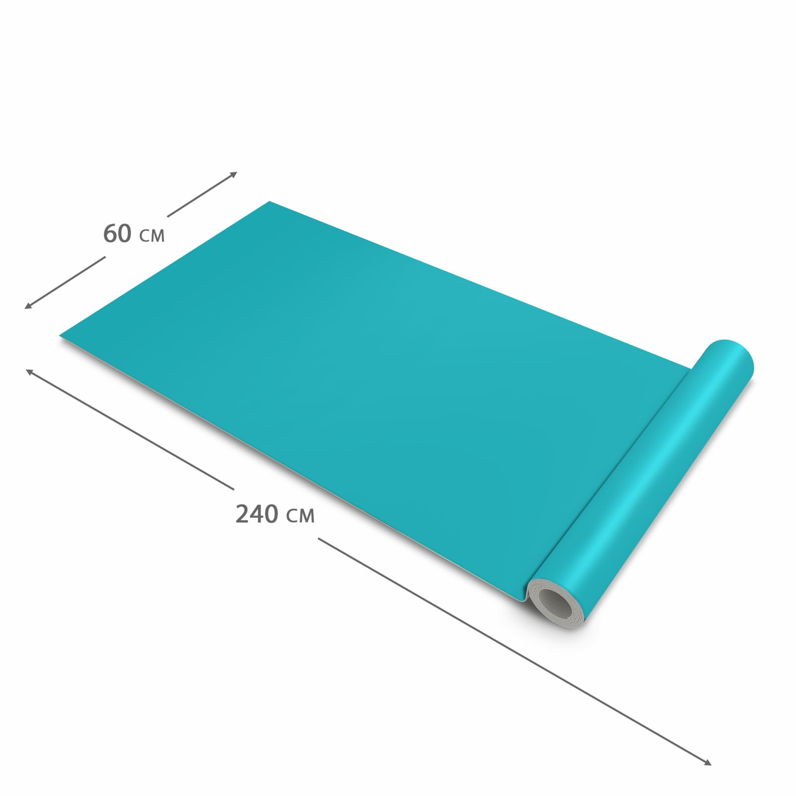Feuchtigkeitsresistenter dünner Küchenteppich mit Motiv Türkiser Hintergrund II in der Grösse 60x150 cm