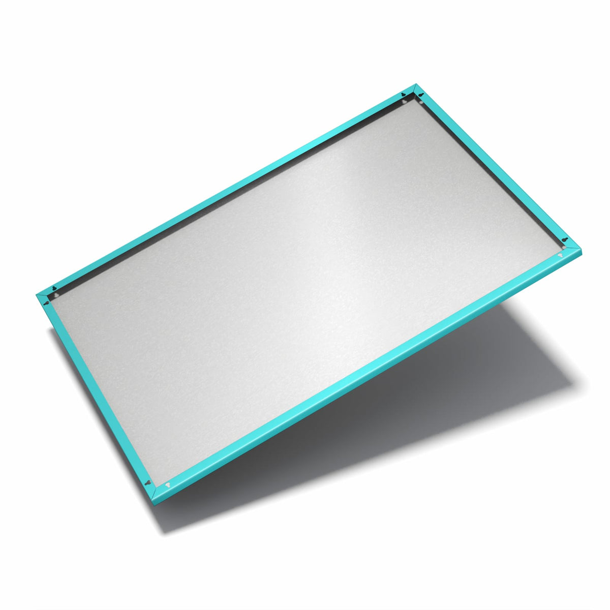 Nur 7 mm – liegt eng an der Wand – Metall Magnettafel - Lagunentürkis