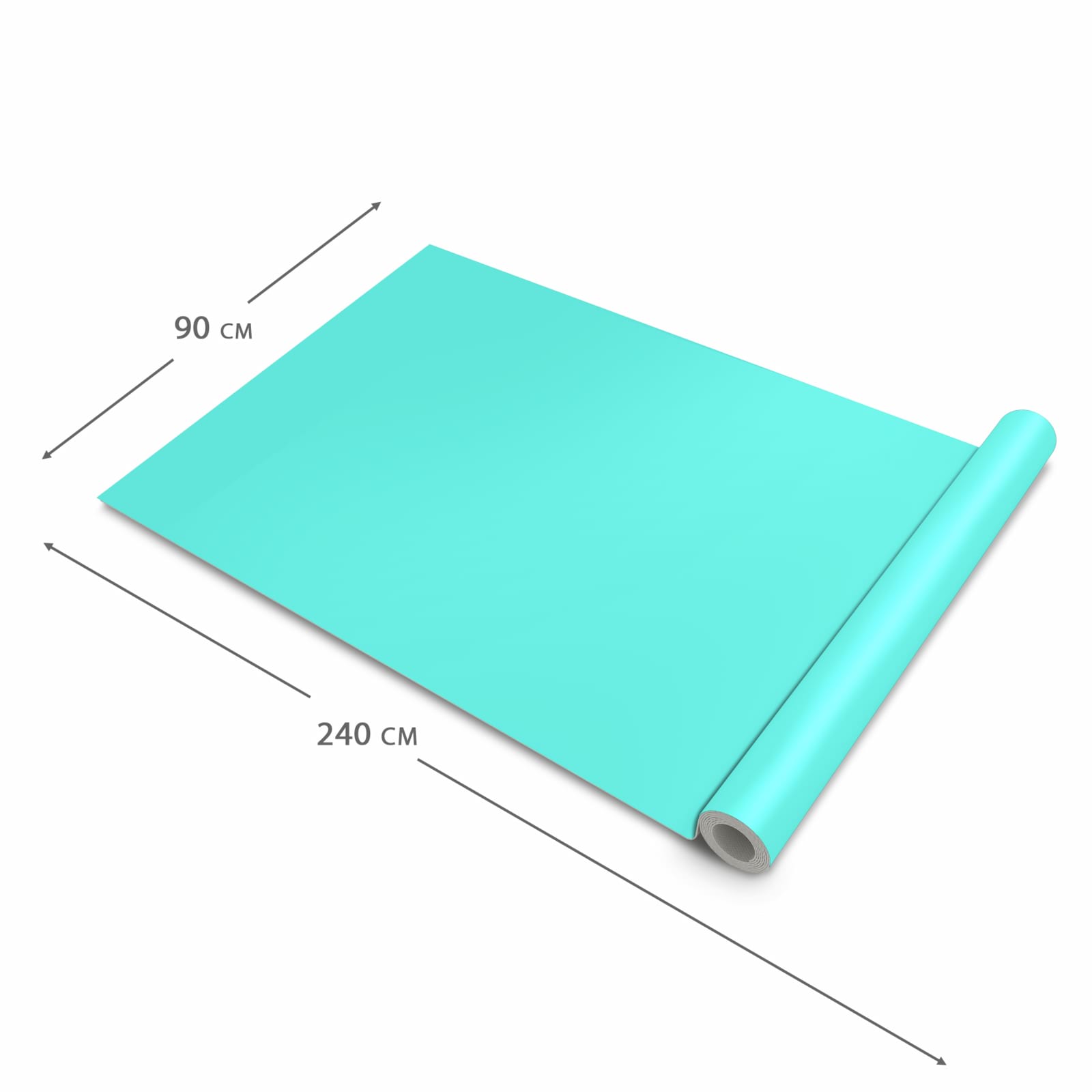 Strapazierfähiger waschbarer Küchenläufer mit Motiv Mintblauer Hintergrund in der Grösse 60x150 cm