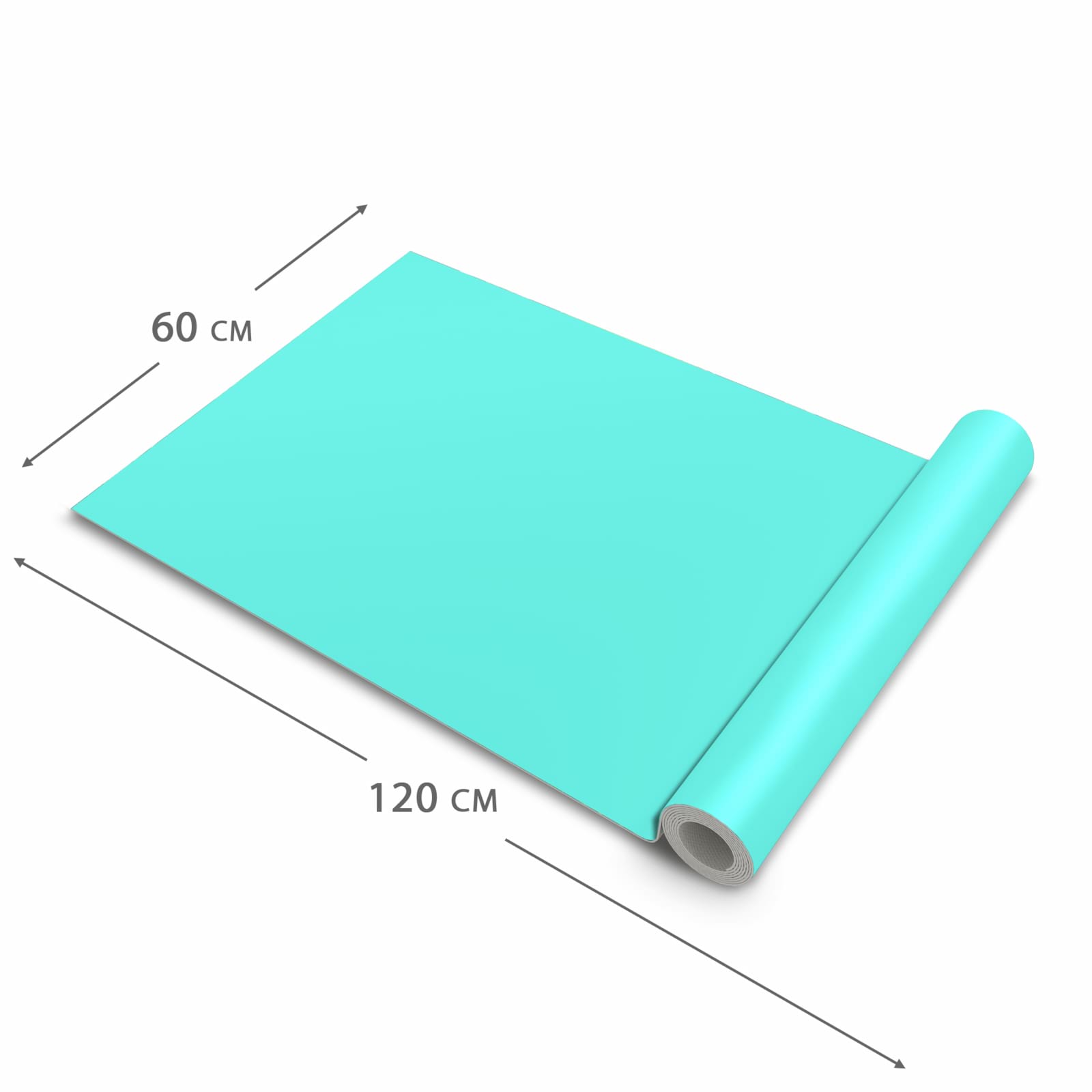 Wasserabweisender Küchenteppich mit Motiv Mintblauer Hintergrund in der Grösse 60x120 cm