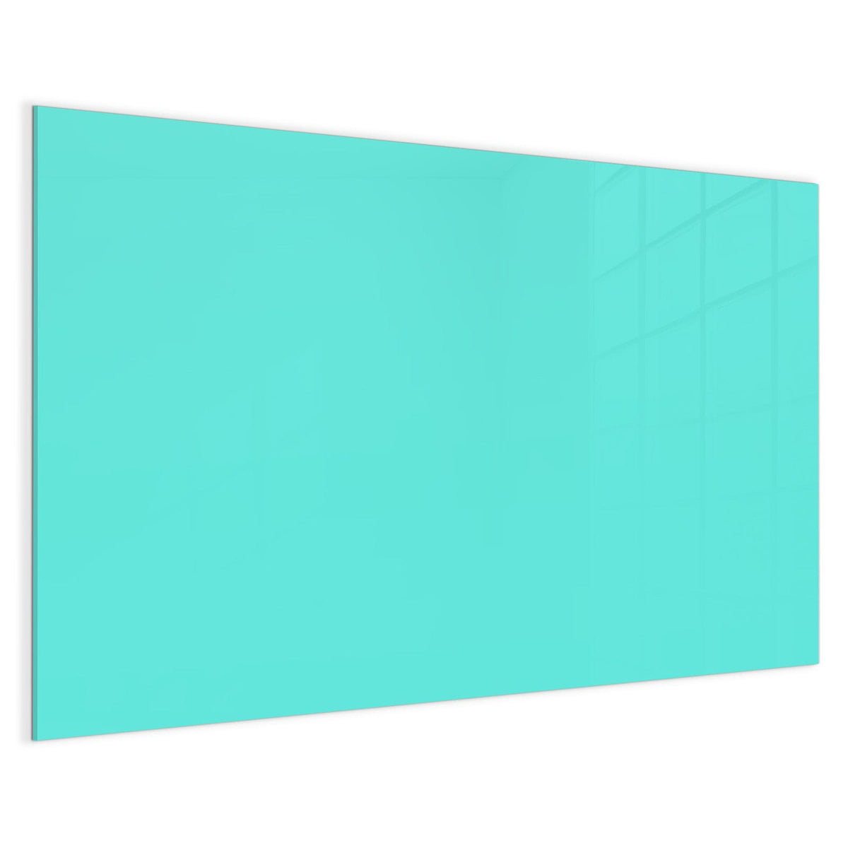 4 mm Glas statt lackiertem Blech – Magnettafel - Mintblauer Hintergrund