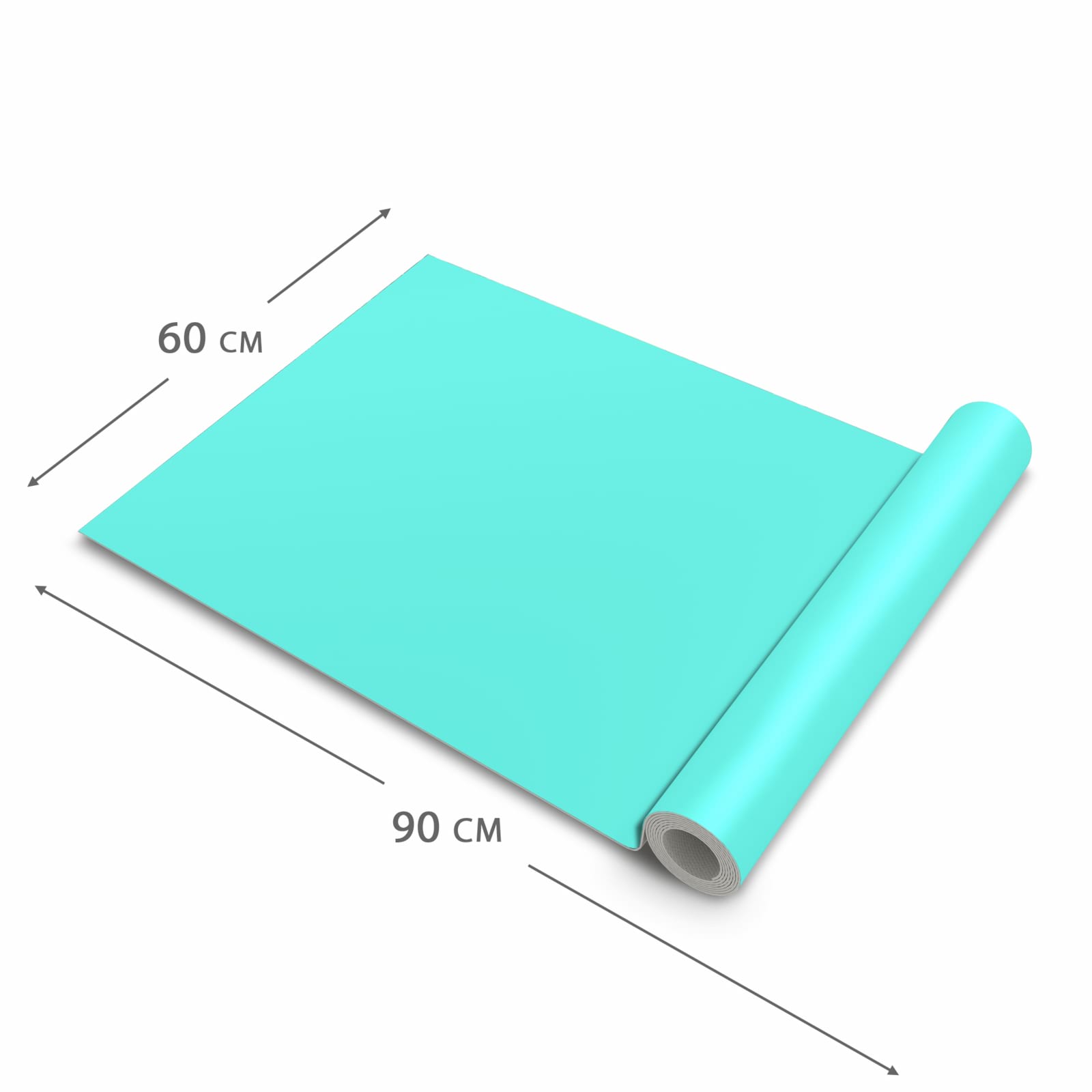 Pflegeleichter Küchenvorleger mit Motiv Mintblauer Hintergrund in der Größe 60x150 cm