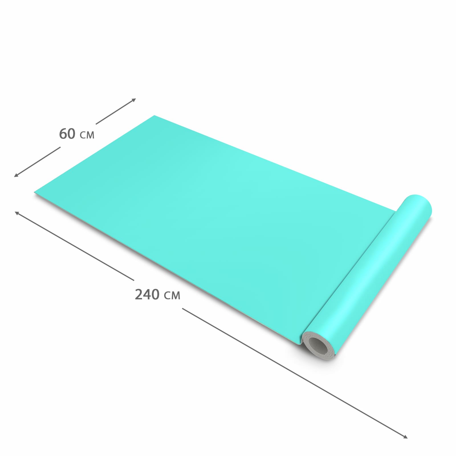 Geruchsneutraler Küchenläufer mit Motiv Mintblauer Hintergrund in der Grösse 60x120 cm