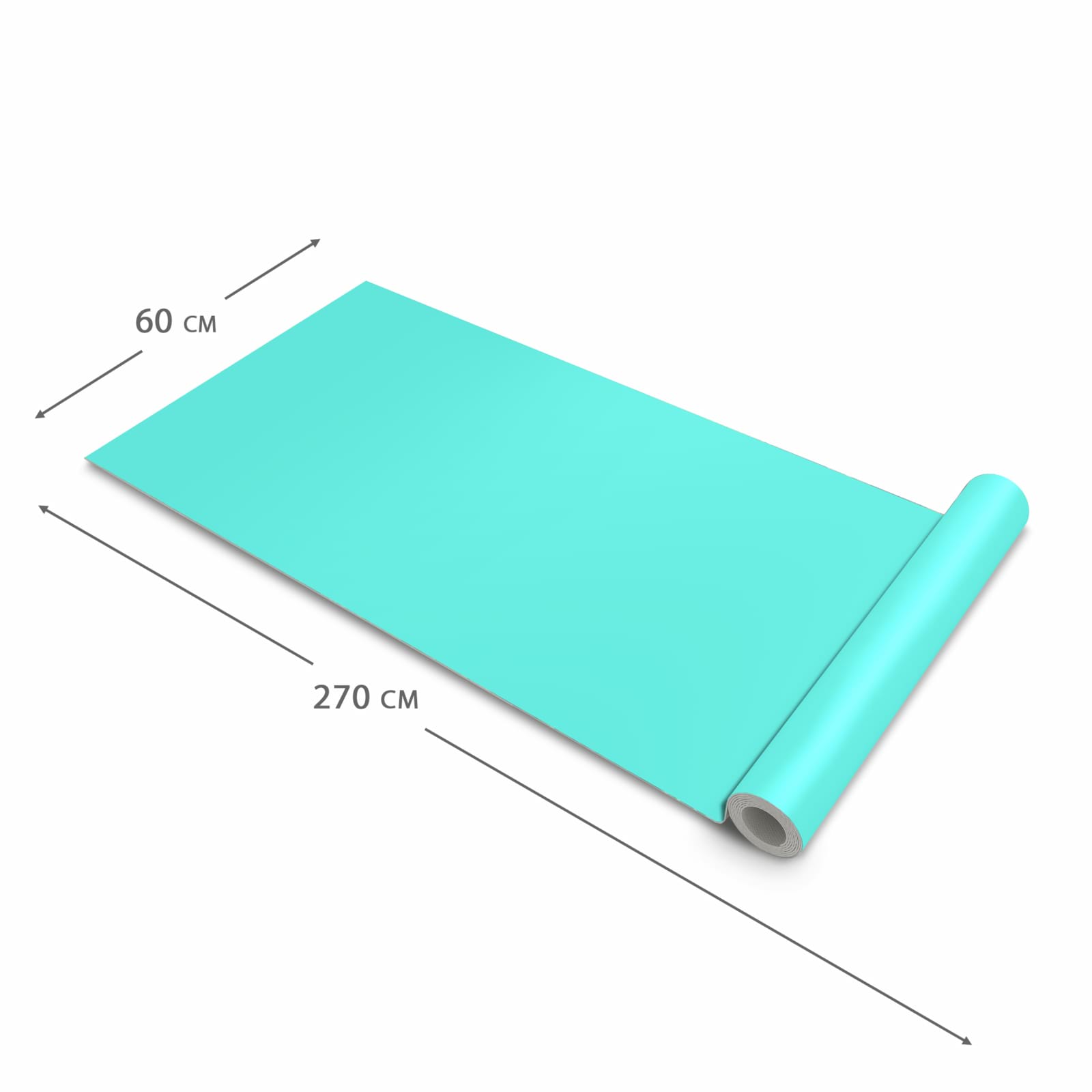 Langlebiger Küchenläufer mit Motiv Mintblauer Hintergrund in der Grösse 60x150 cm