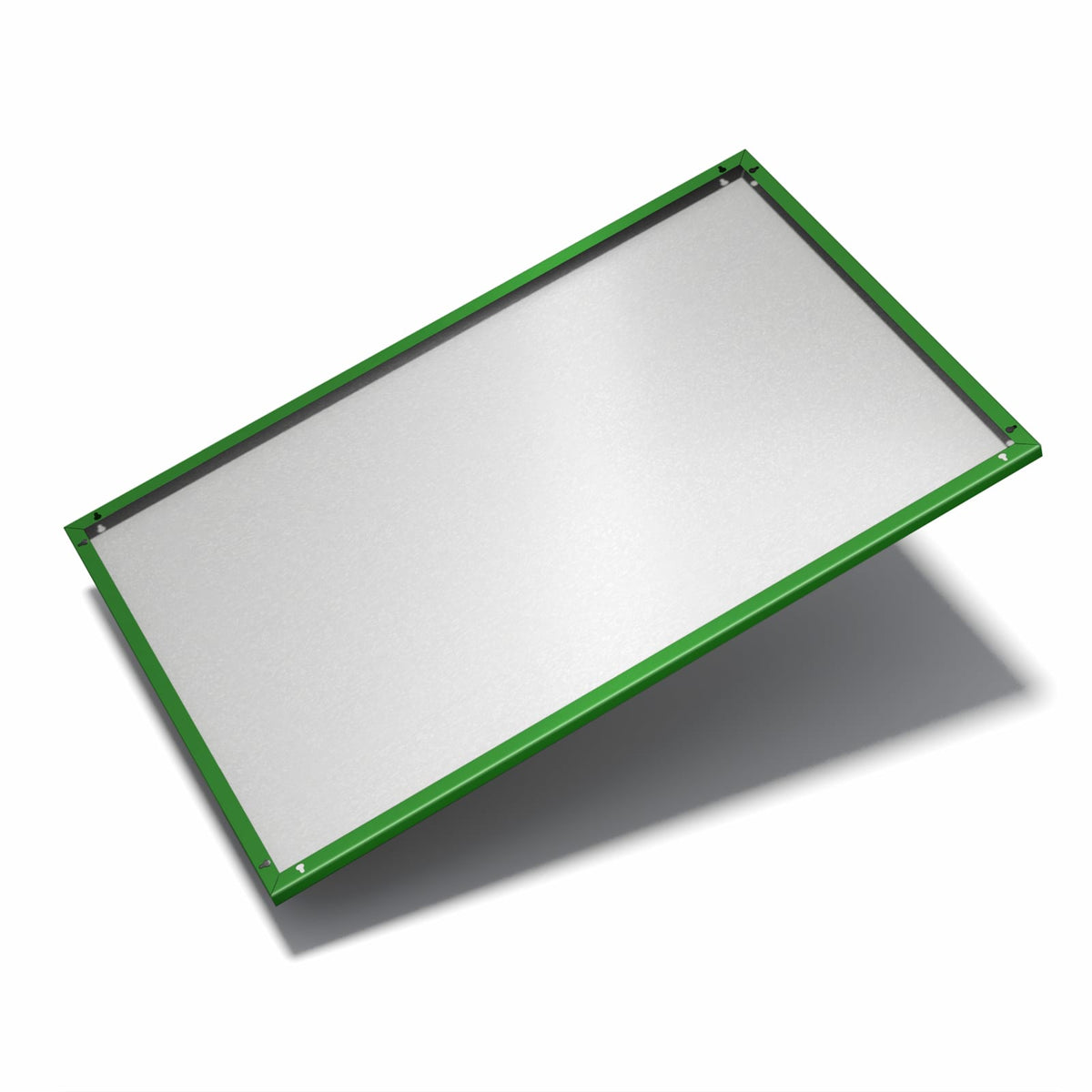Nur 7 mm – liegt eng an der Wand – Metall Magnettafel - Tannengrün