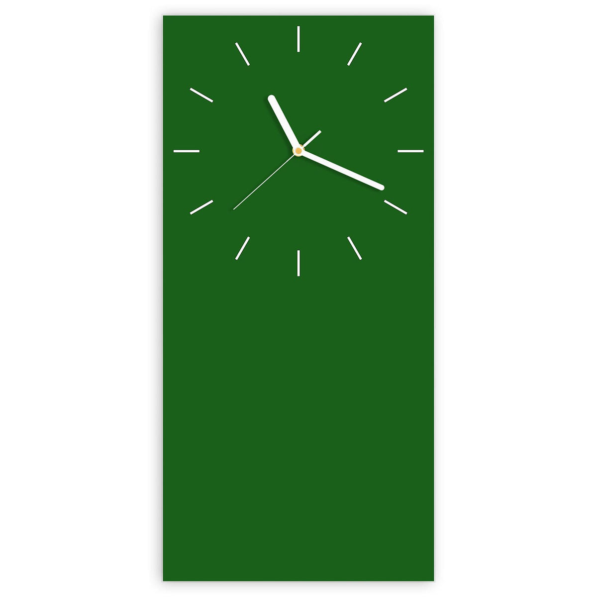 Wanduhr aus Glas, Ziffernblatt Linie mit Motiv Waldgrün: Vollflächiges dunkles Grün, etwas heller und weicher als FMK-39