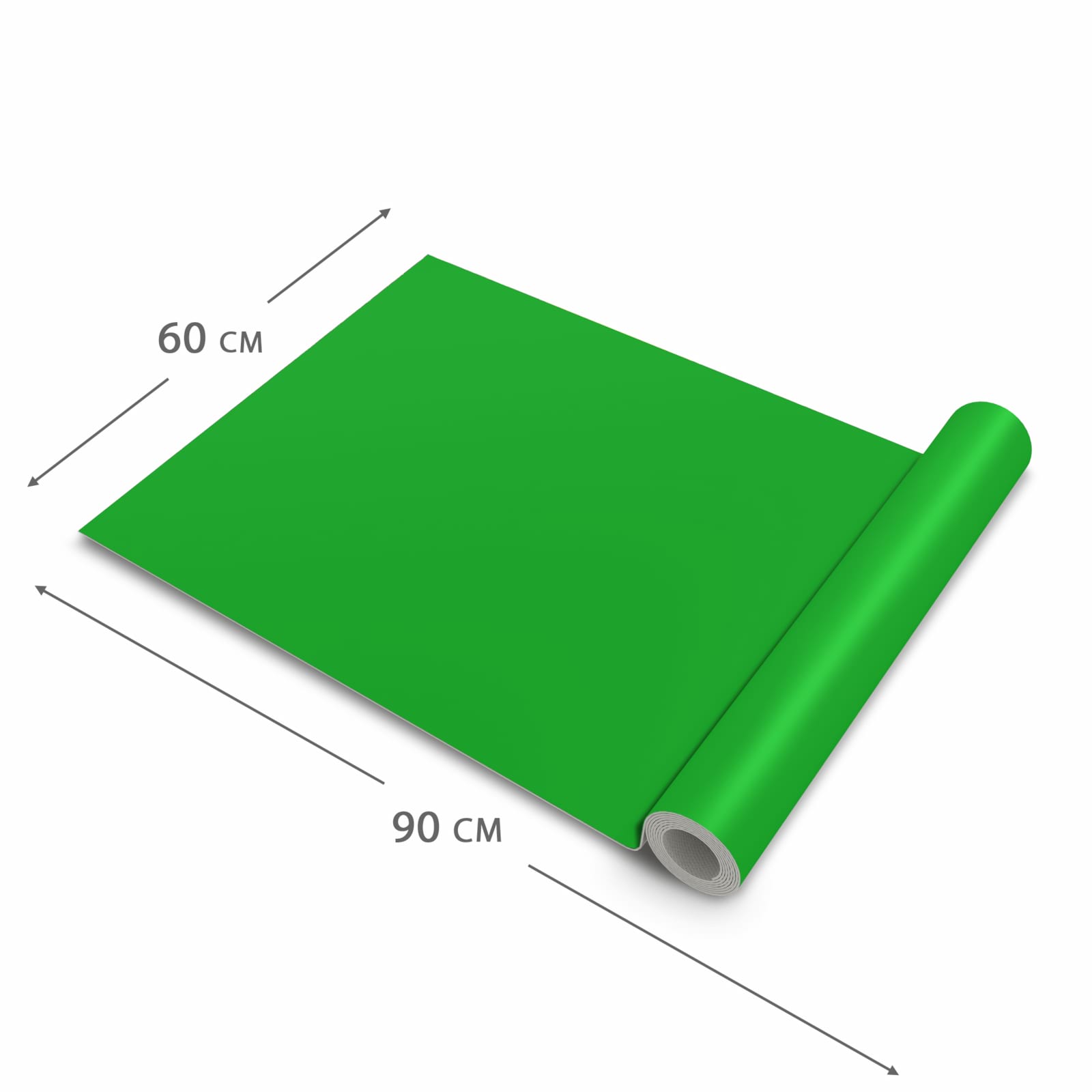 Bodenschonender Küchenläufer mit grasgrünem Hintergrund-Motiv, Dimension - 60x90 cm