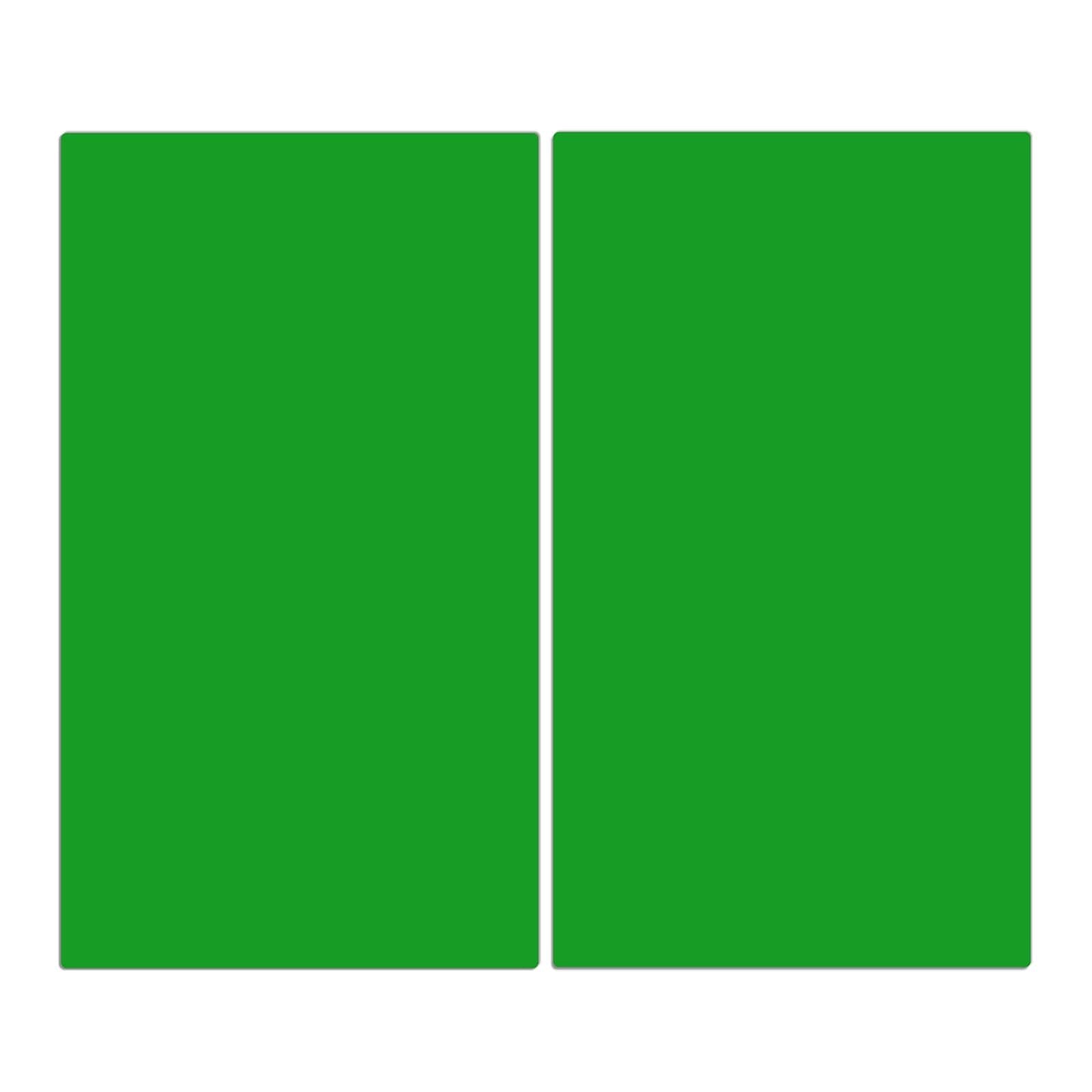 2-teilige Kochfeldabdeckung mit Grasgrüner Hintergrund-Motiv in der Frontansicht #grösse_2-Teilig (60x52cm)