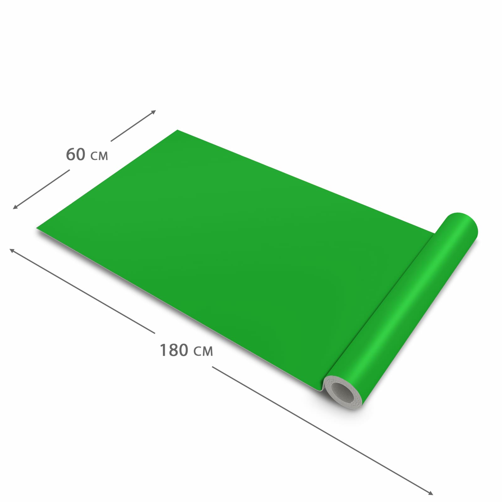 Rutschfester Küchenteppich mit grasgrünem Hintergrund, Dimension - 60x180 cm