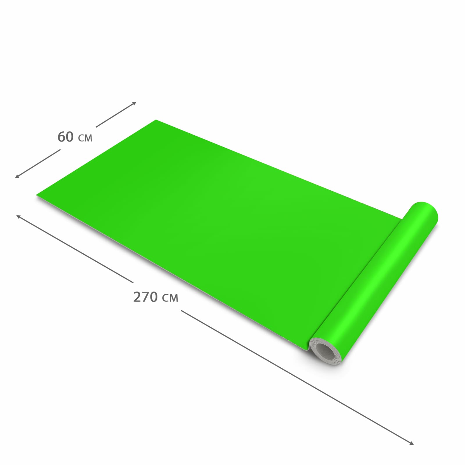 Geruchsneutraler Küchenläufer mit neongrünem Hintergrund, Dimension - 60x270 cm