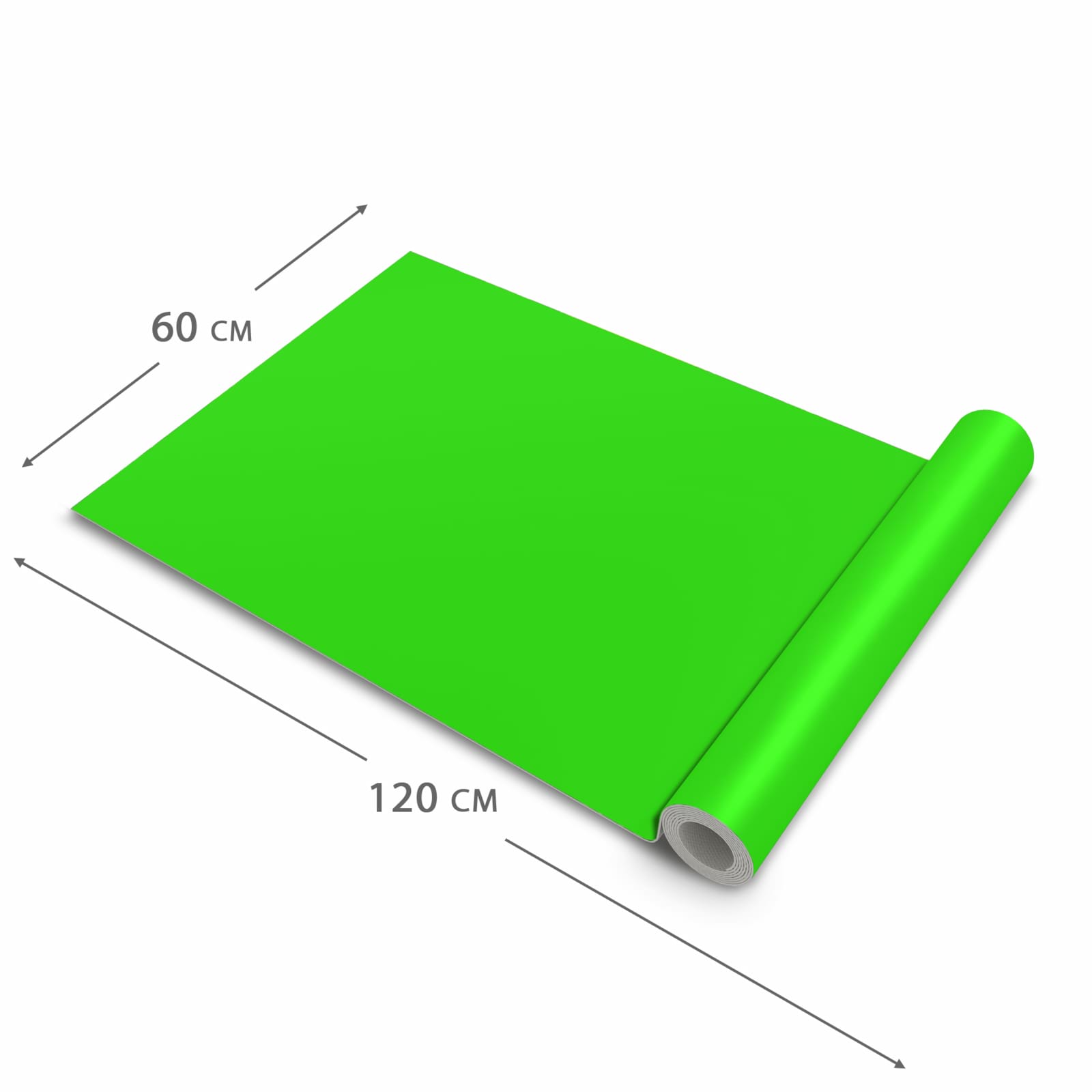 Bodenschonender Küchenläufer mit neongrünem Hintergrund-Motiv, Dimension - 60x120 cm