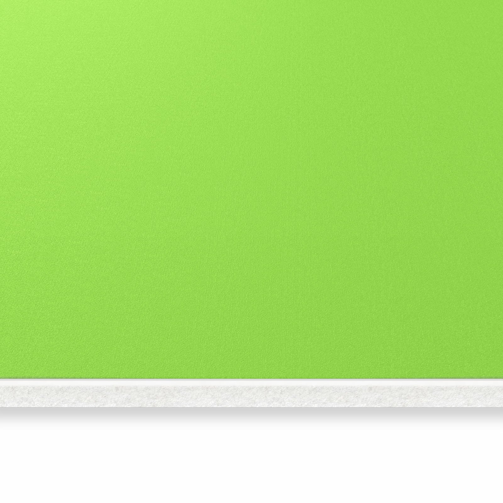 Fleckenresistenter Teppich für die Küche mit hellgrünem Hintergrund, seitliche Ansicht