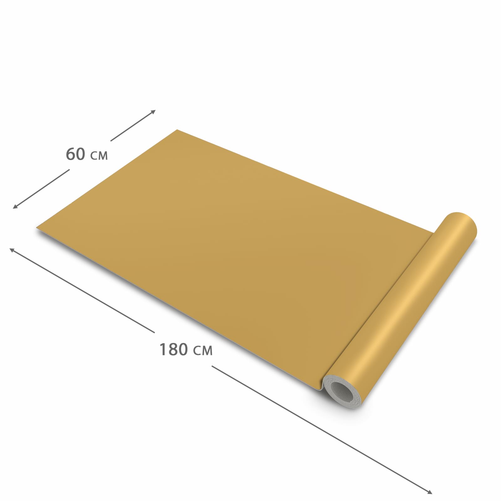 Rutschfester Küchenläufer mit khakibraunem Hintergrund-Motiv, waschbar, Dimension 60x180 cm